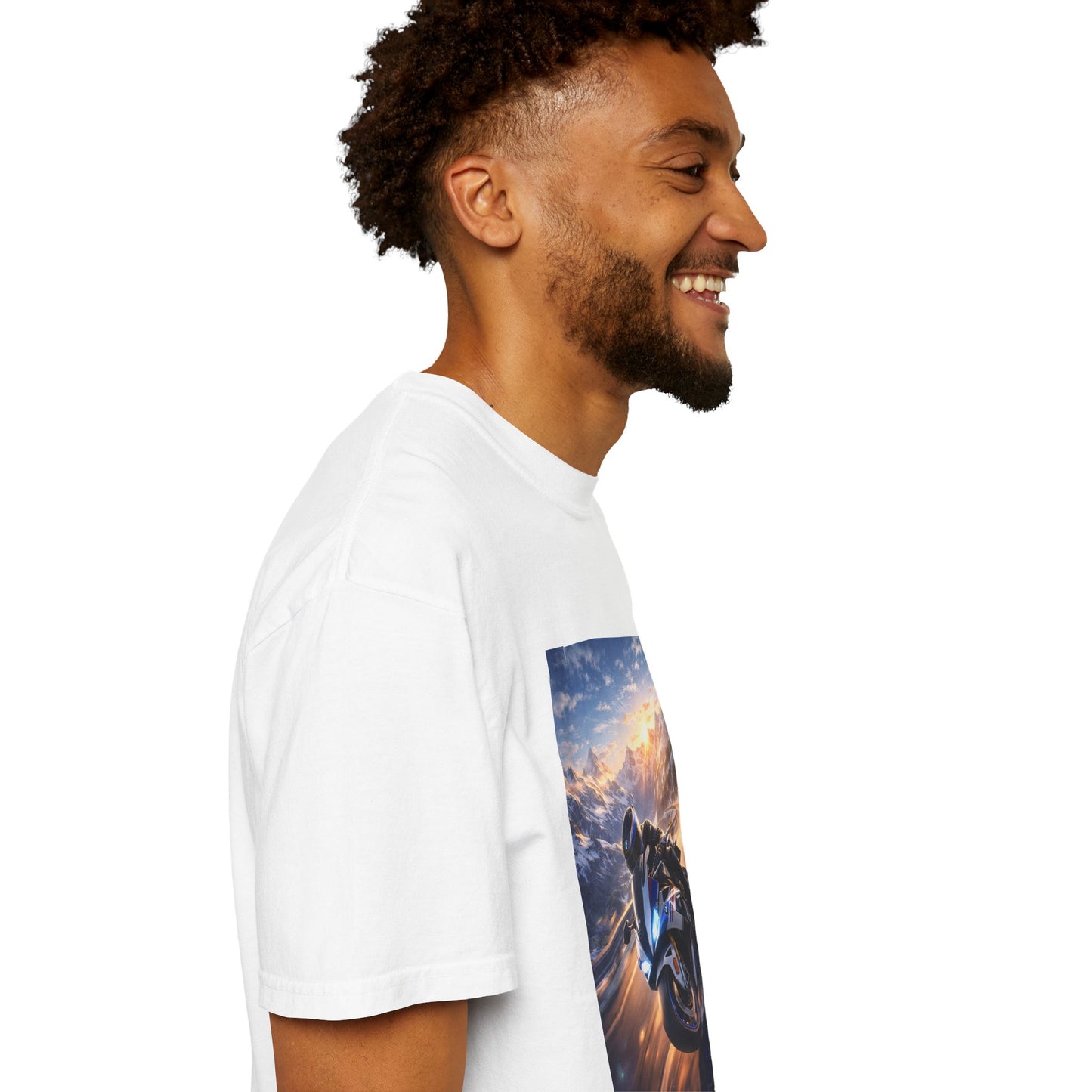 BMW S1000RR ALPINE GHOST RIDE - T‑Shirt — Sportbike Skyline Graphic Tee