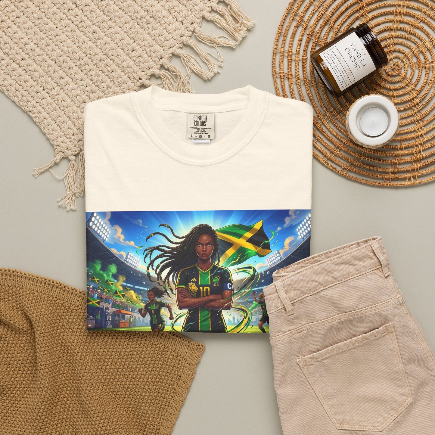 Jamaican Soccer Captain T-Shirt — Rasta Player Stadium Graphic Tee