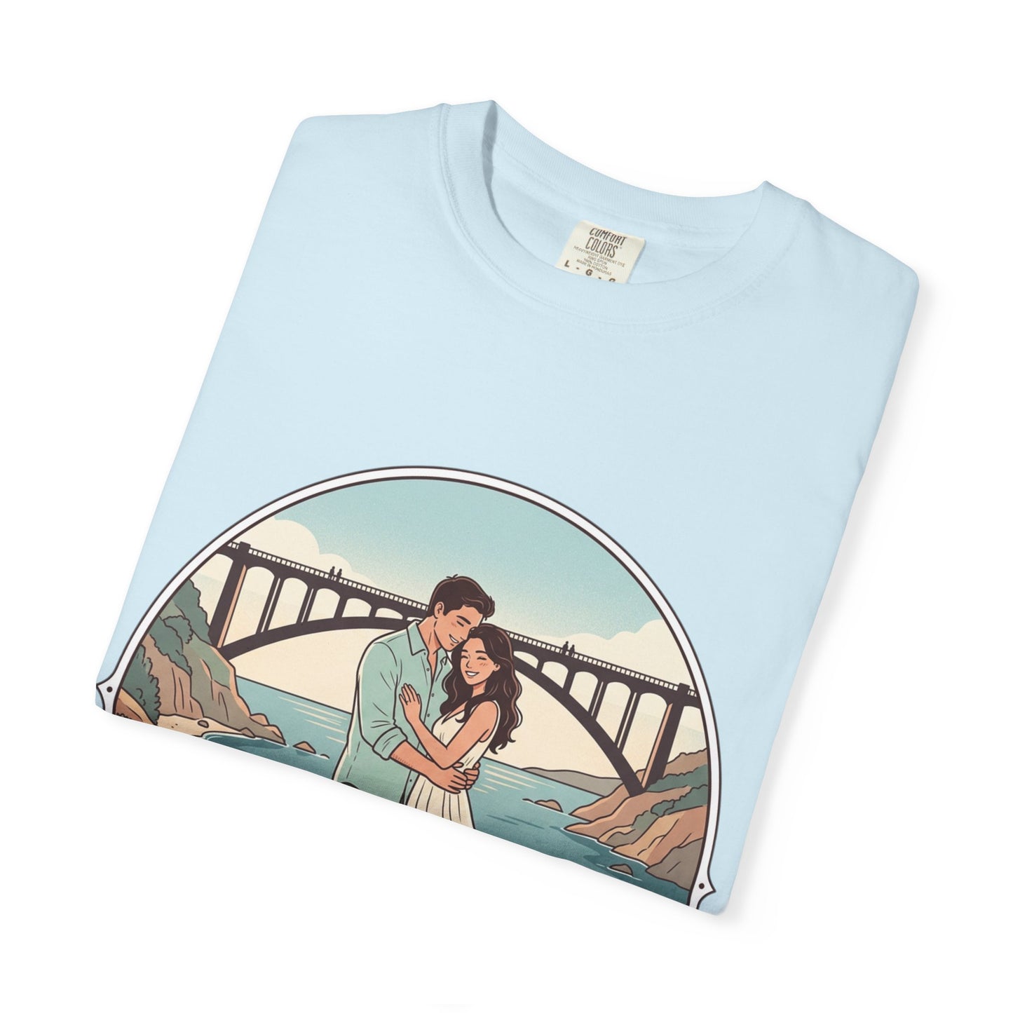 T-Shirt — Romantic Coastal Couples Tee “Some Moments Are Forever” with Dogs