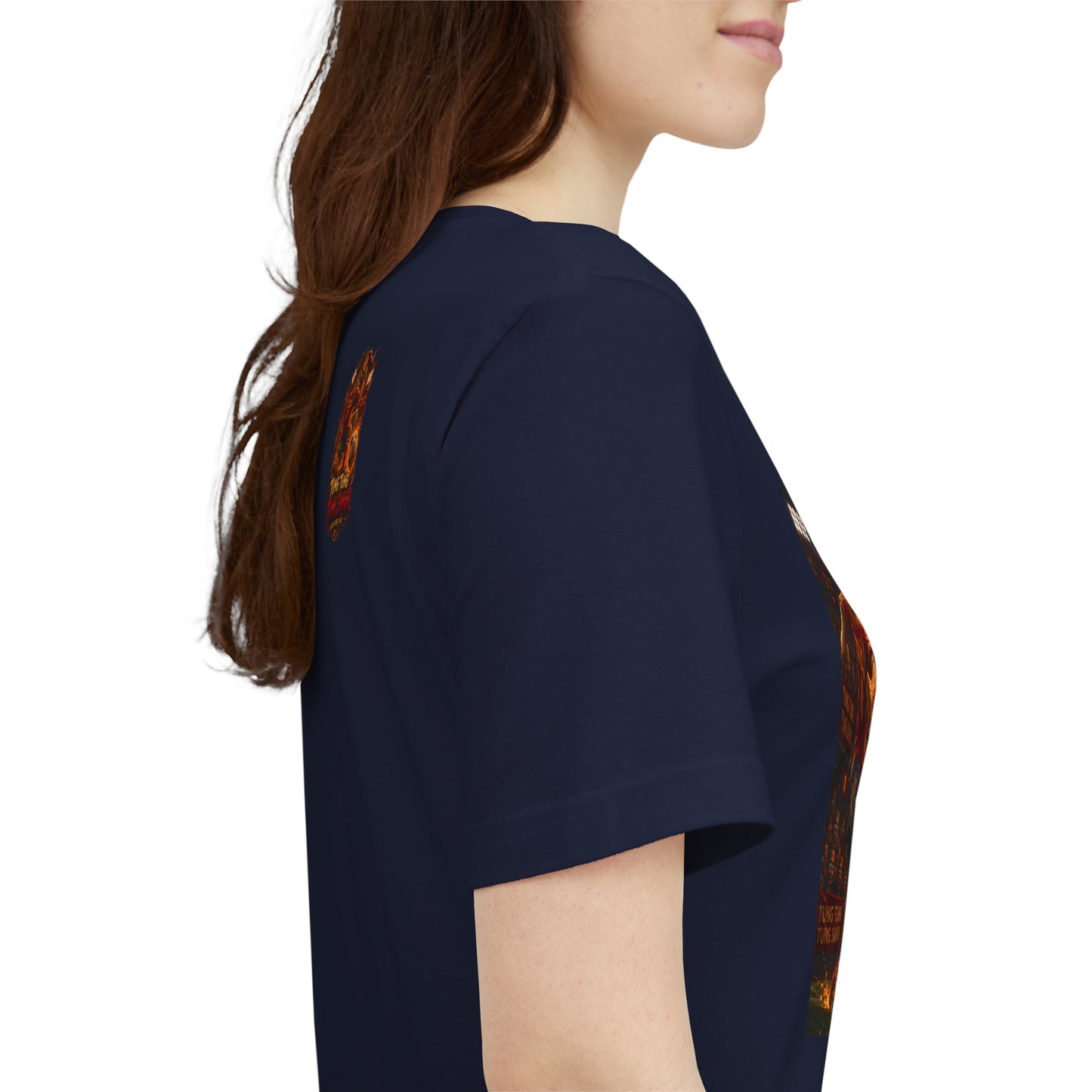 Tung Tung Tung Sahur Soccer Kick Firestorm Graphic Tee — ‘Goal’ Animated Kick Design