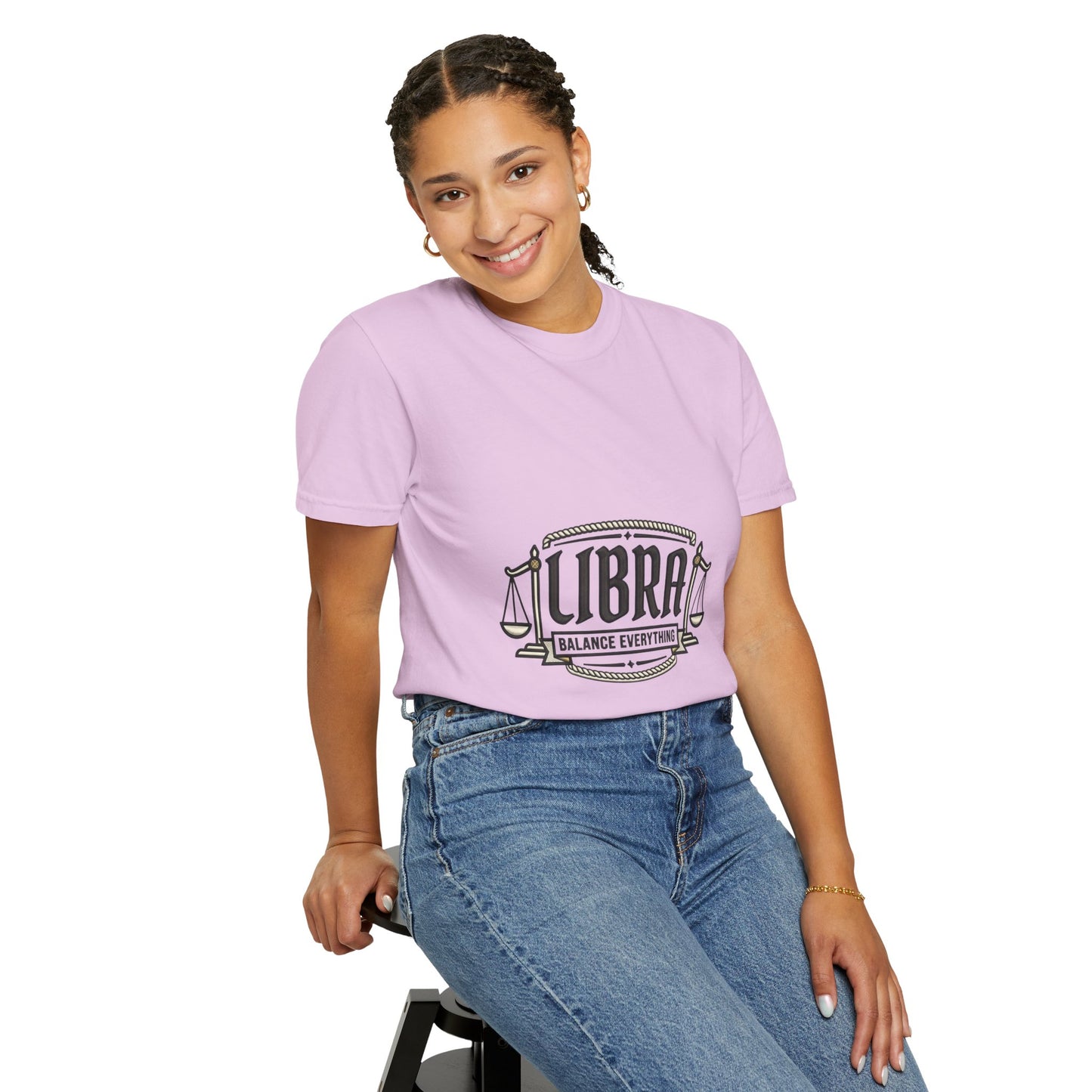 Libra Zodiac T-Shirt — "Balance Everything" Scales Design