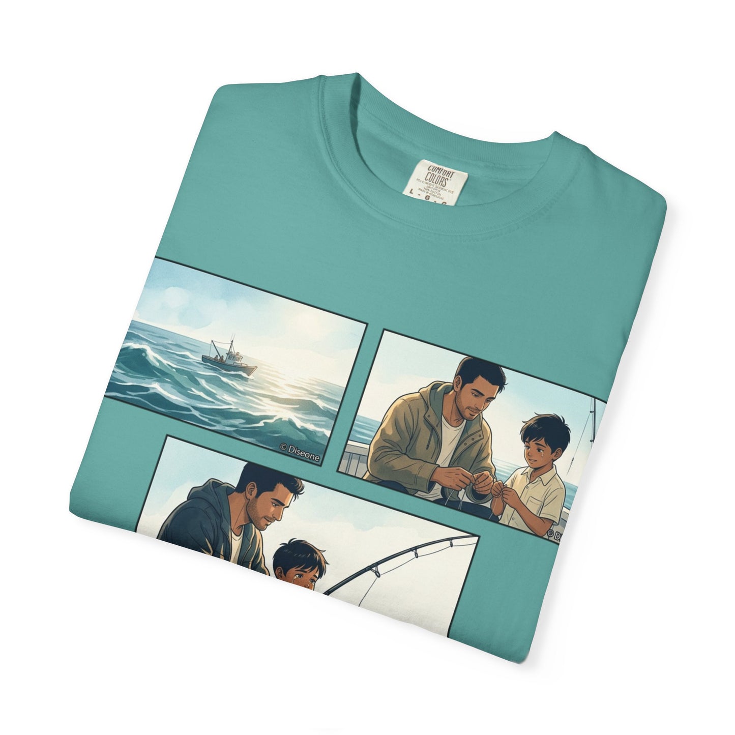 MORNING TIDES” (FATHER & SON EDITION) T-Shirt — Dad & Son Beach Fishing Graphic Tee