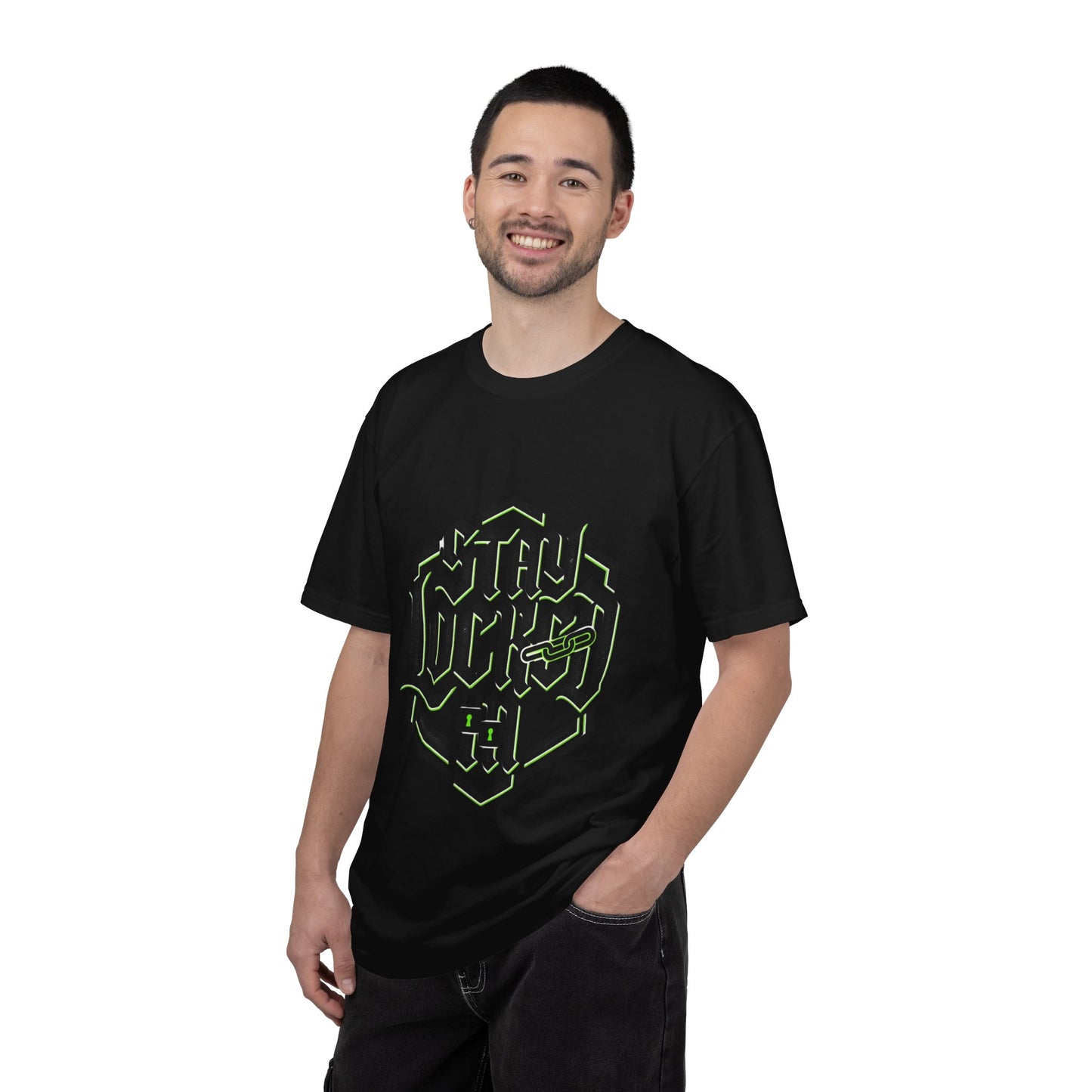 Stay Locked T-Shirt — Hexagonal Streetwear Graphic Tee