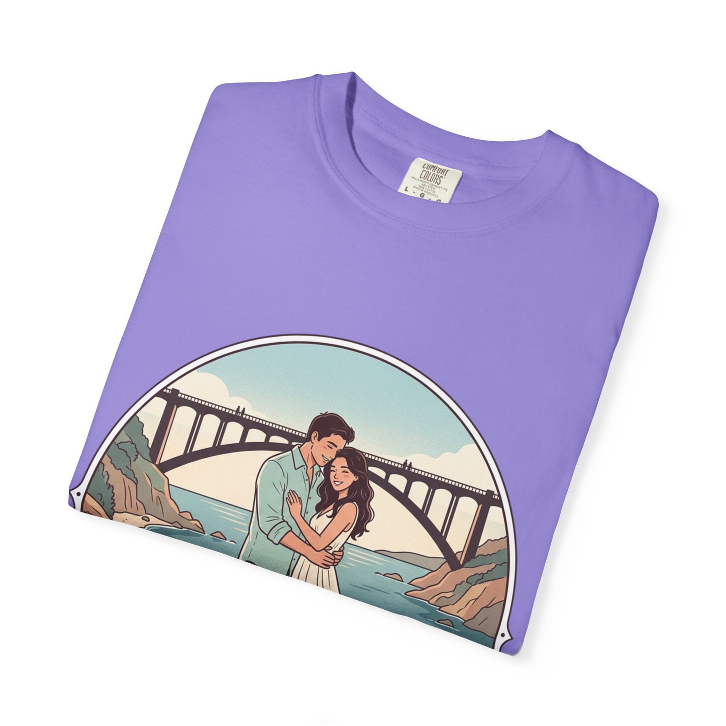 T-Shirt — Romantic Coastal Couples Tee “Some Moments Are Forever” with Dogs