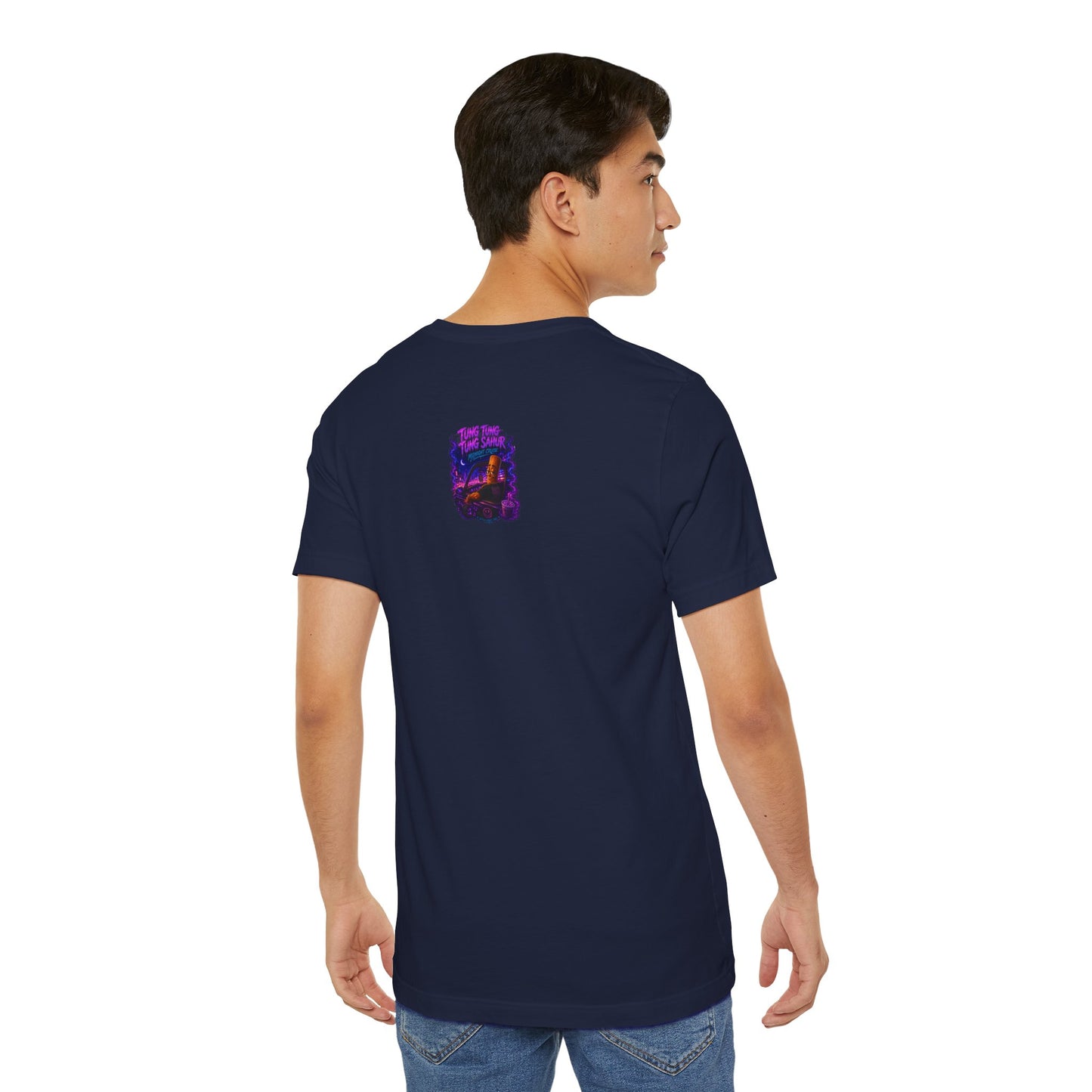 Tung Tung Tung Sahur Who Ride Like Us T-Shirt — Night Cruise Vaporwave Graphic Tee