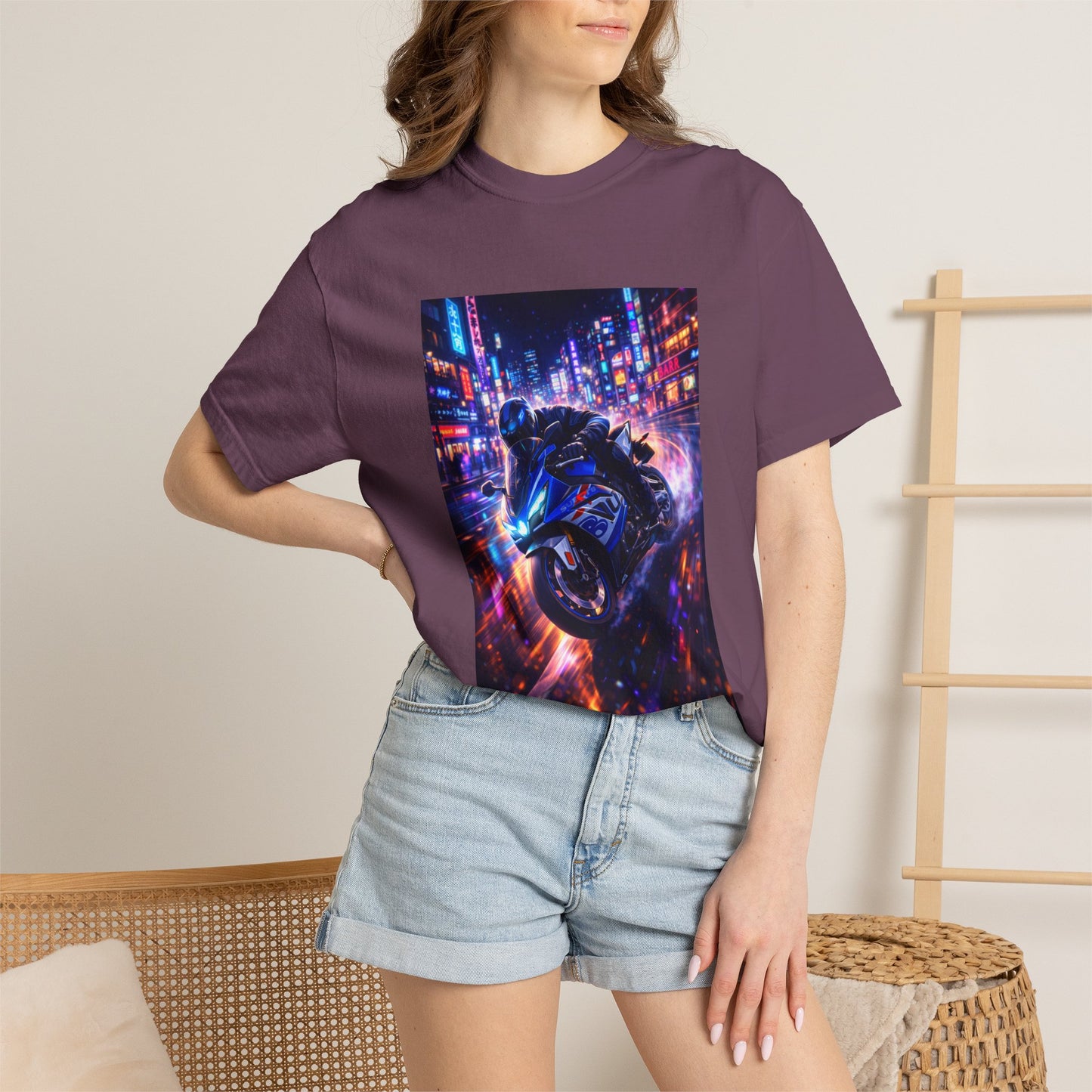 Suzuki GSX-R1000-NEON NIGHT RUN -  T-Shirt — Neon Night Rider Graphic Tee