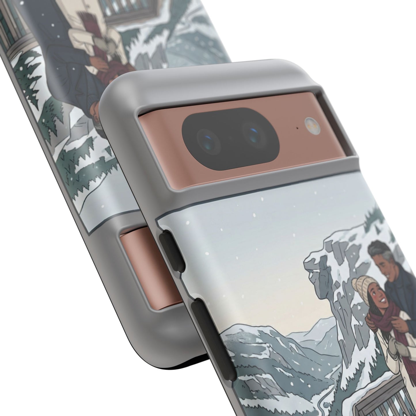 Winter Scenic Phone Case — Franconia Notch NH Couples & Husky Design