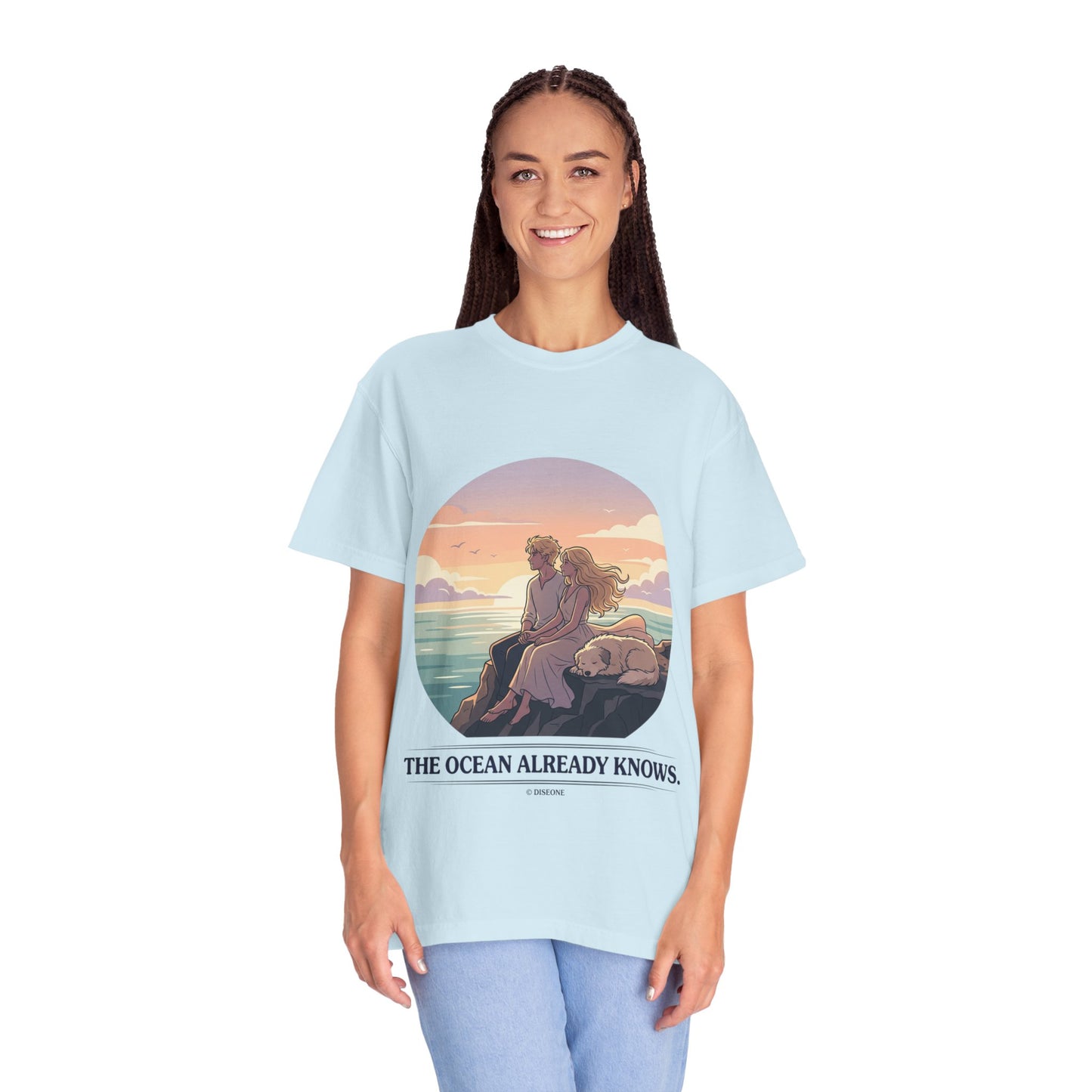 Ocean Sunset Graphic T-Shirt — "The Ocean Already Knows"