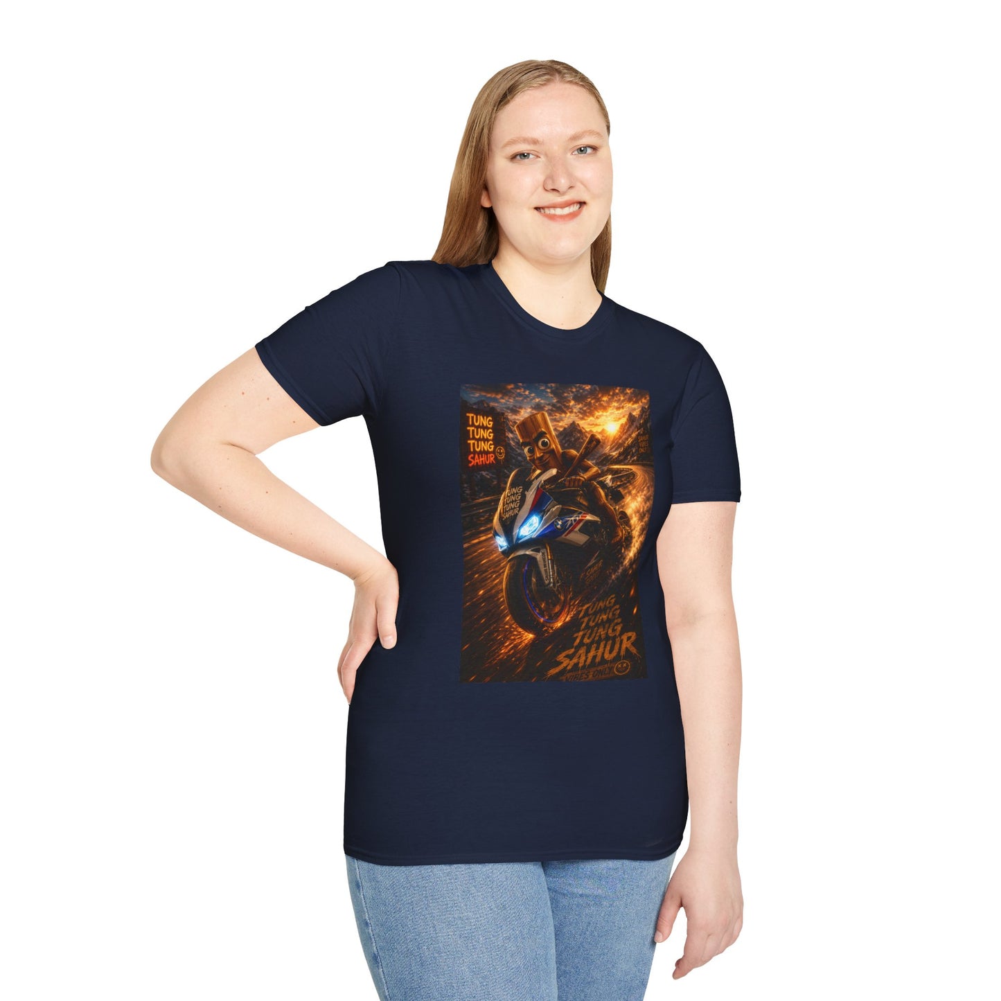 Tung Tung Tung Sahur 2 Wheels On Steel & Fire T-Shirt — "Time To Turn The Tide" Tee