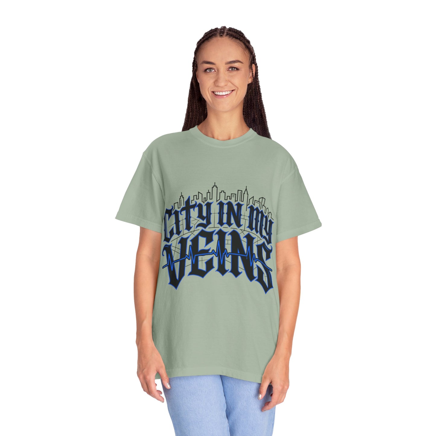 City in My Veins T-Shirt — Urban Skyline Graphic Tee
