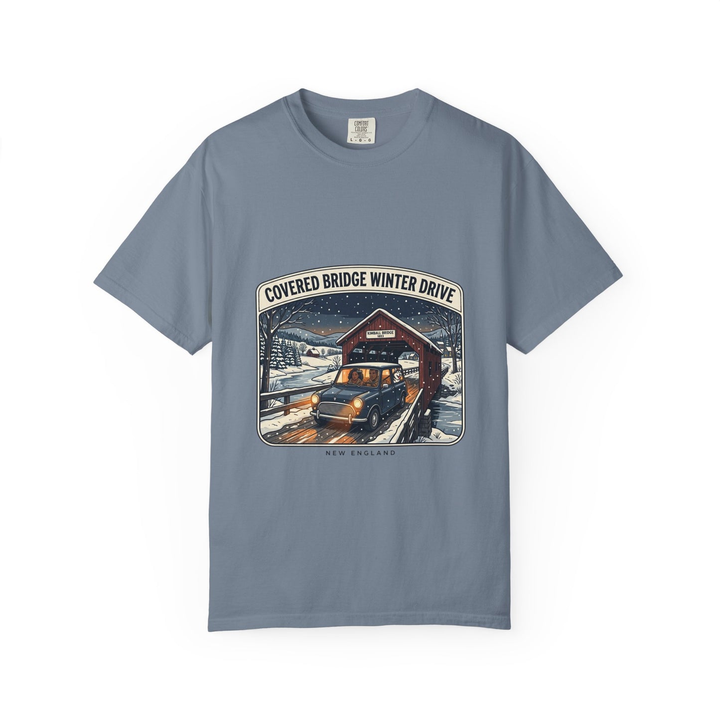 Covered Bridge Winter Drive T-Shirt