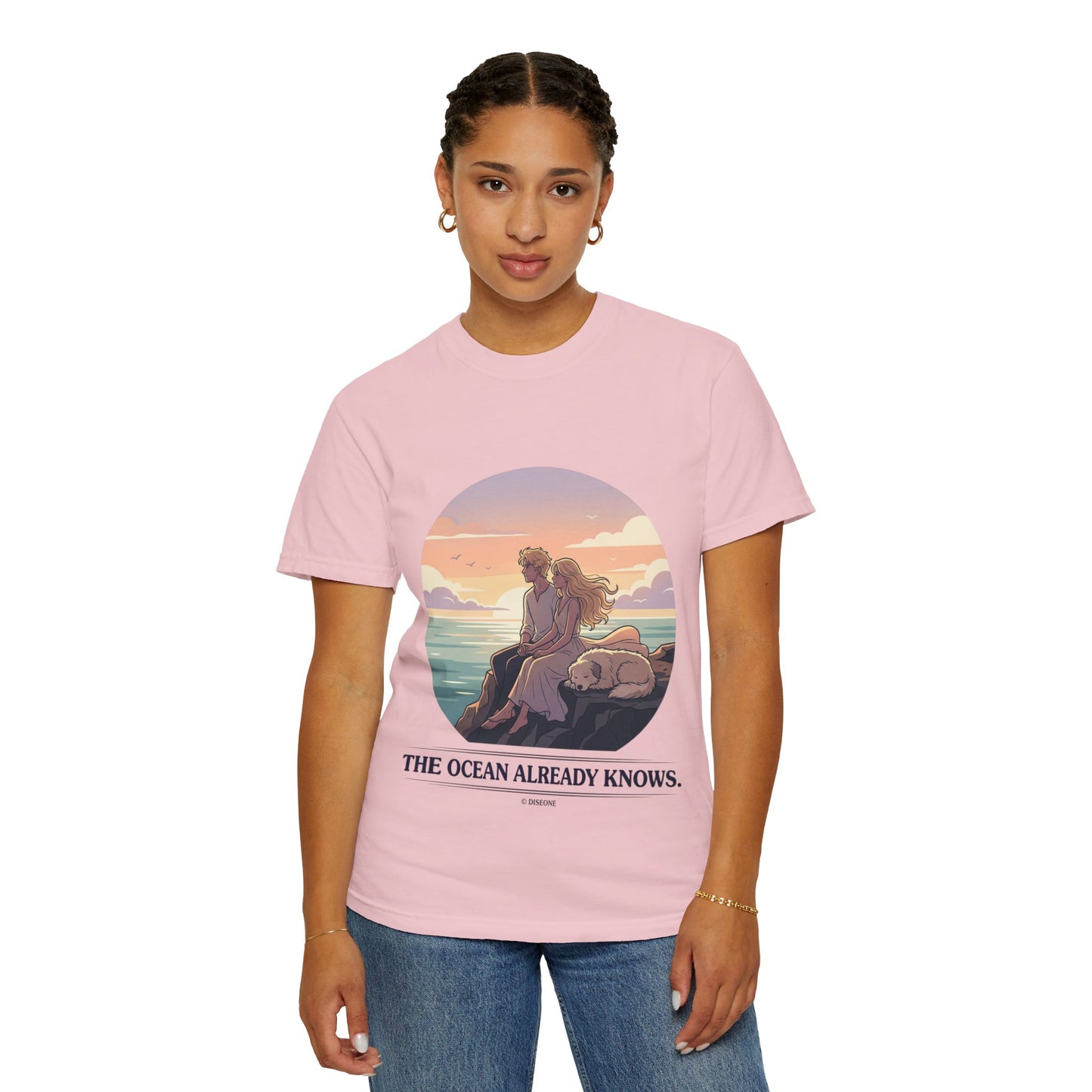 Ocean Sunset Graphic T-Shirt — "The Ocean Already Knows"