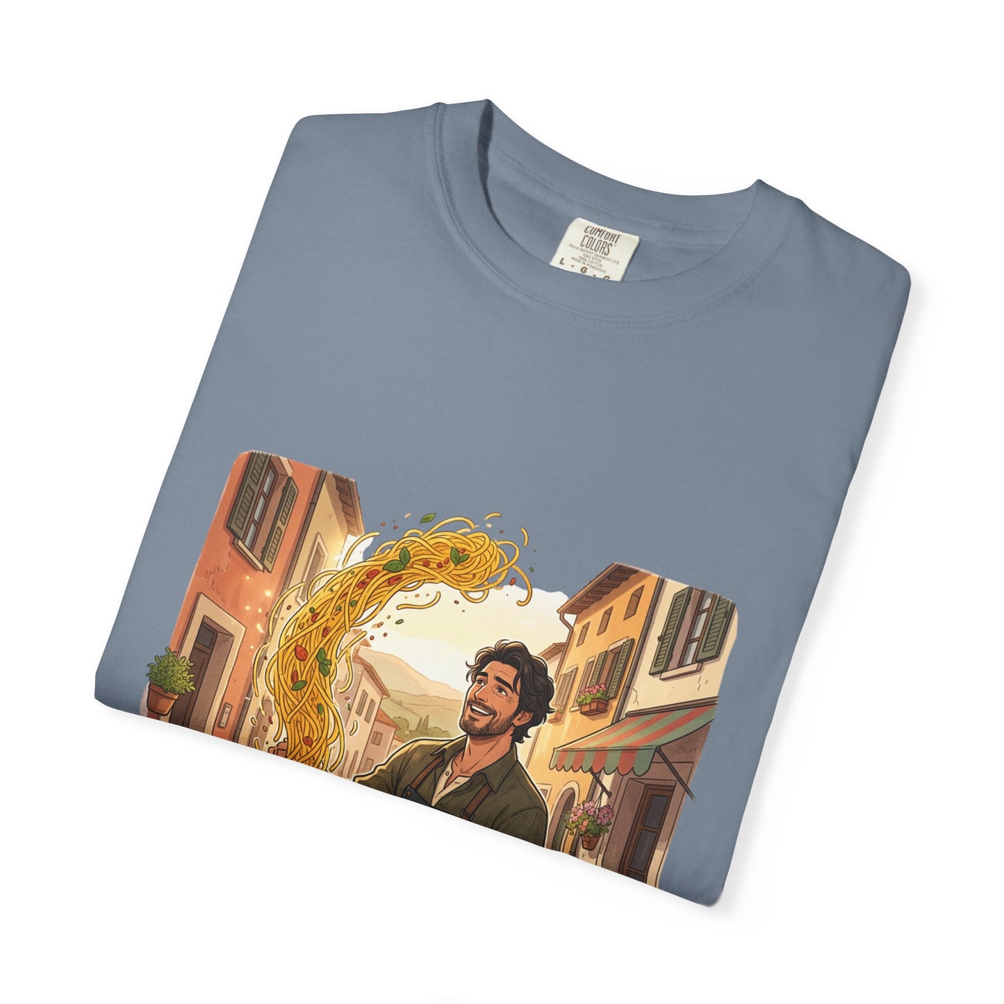 Italian Chef Pasta Toss T-Shirt — Vintage Street Kitchen Cooking Graphic Tee