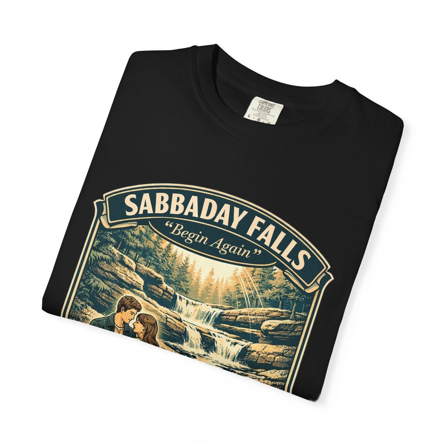 Sabbaday Falls 'We Begin Again' Vintage Nature T-Shirt