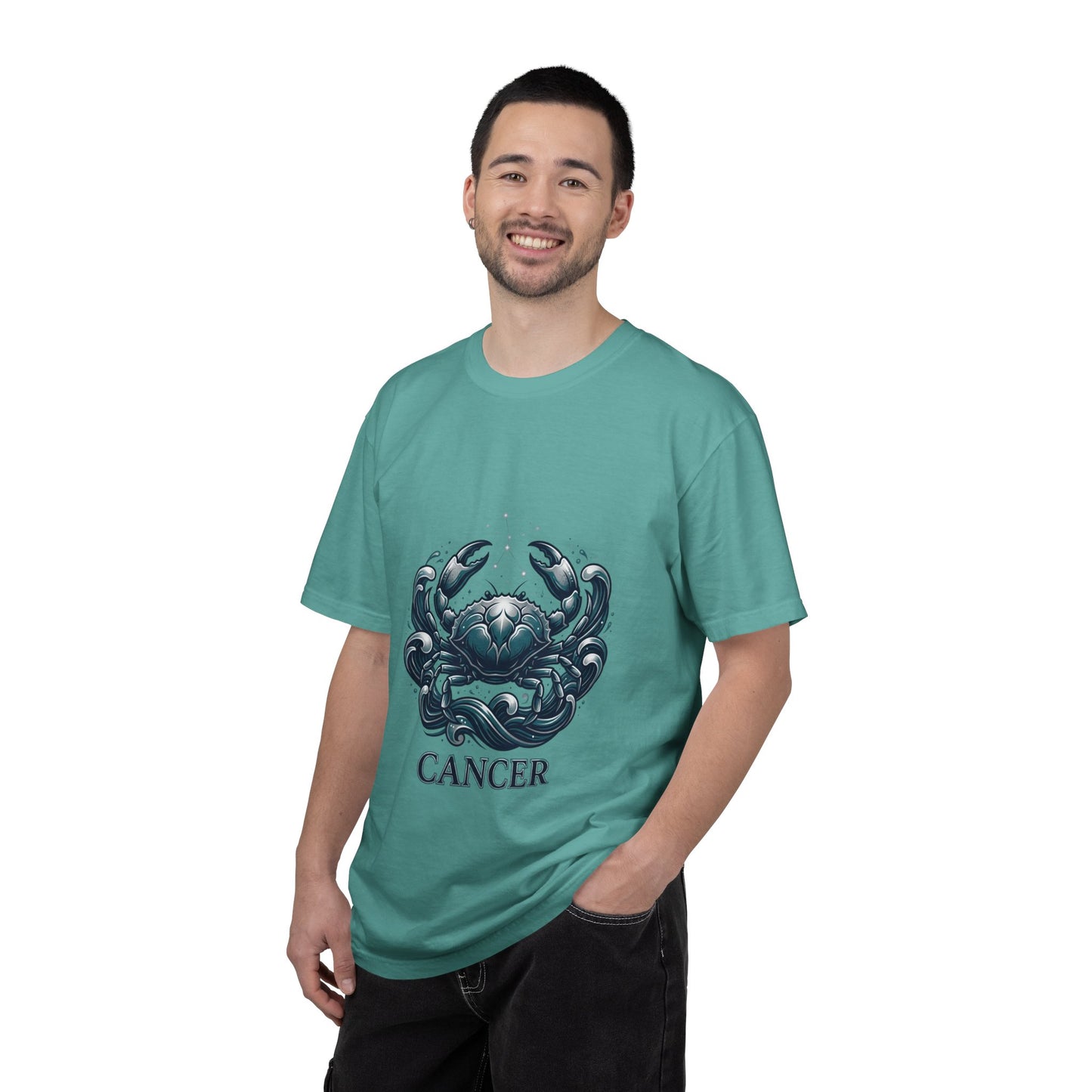 Cancer Zodiac T-Shirt — Stylized Crab Astrological Tee