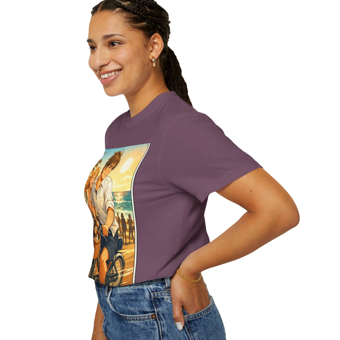 Spring of Us T-Shirt — Vintage Beach Couple Bicycle Design