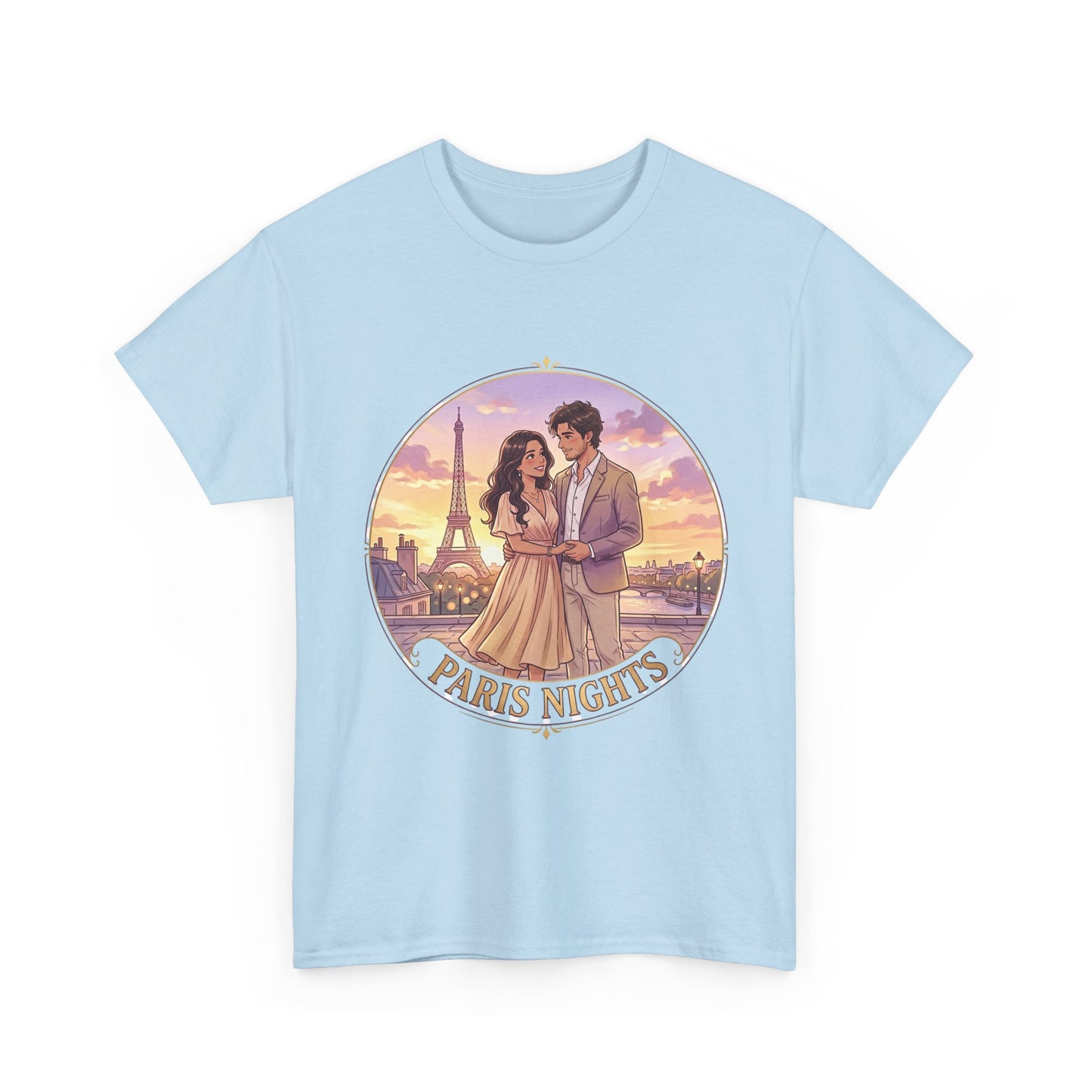 Paris Nights T-Shirt — Romantic Eiffel Tower Couple Tee