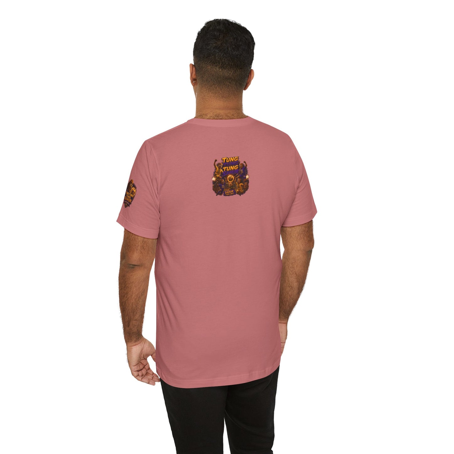 Tung Tung Tung Sahur Header Goal Soccer Action Graphic Tee — Team Court Night Design