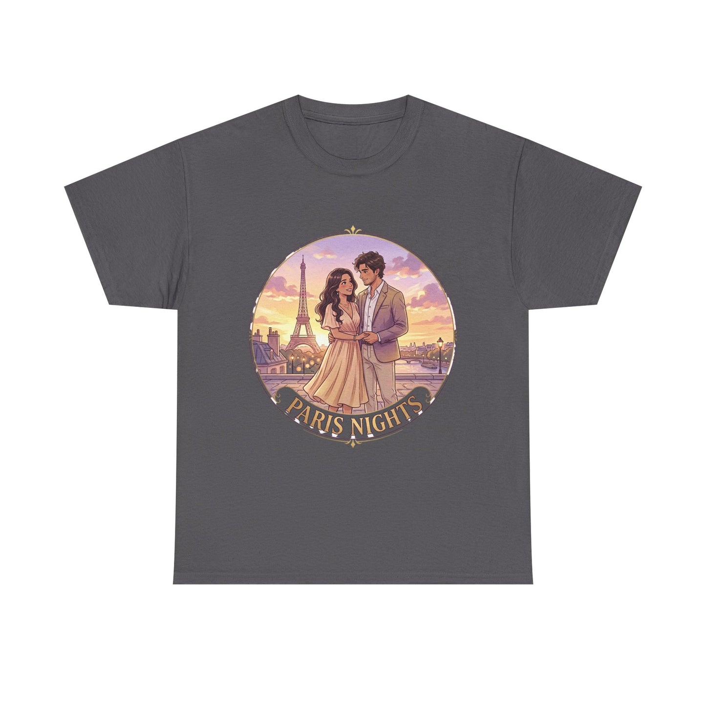 Paris Nights T-Shirt — Romantic Eiffel Tower Couple Tee