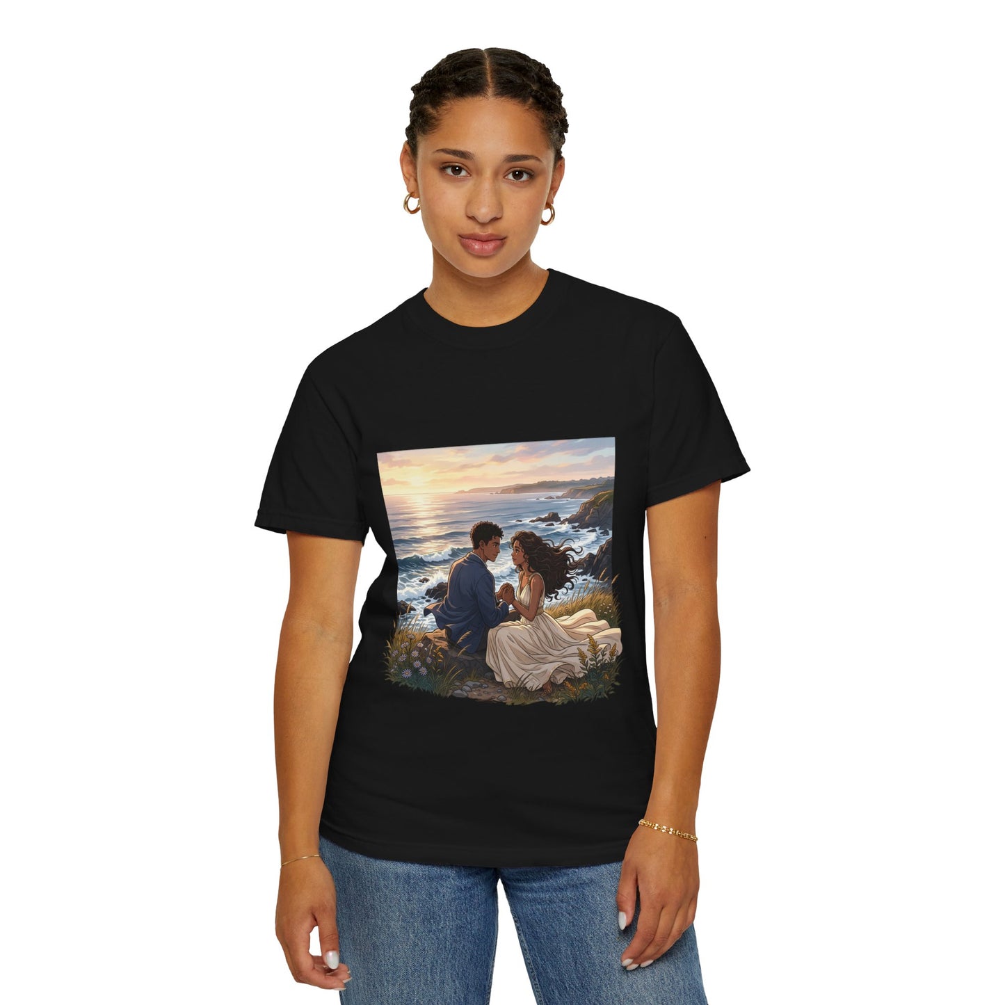 Romantic Sunset Beach Couple T-Shirt