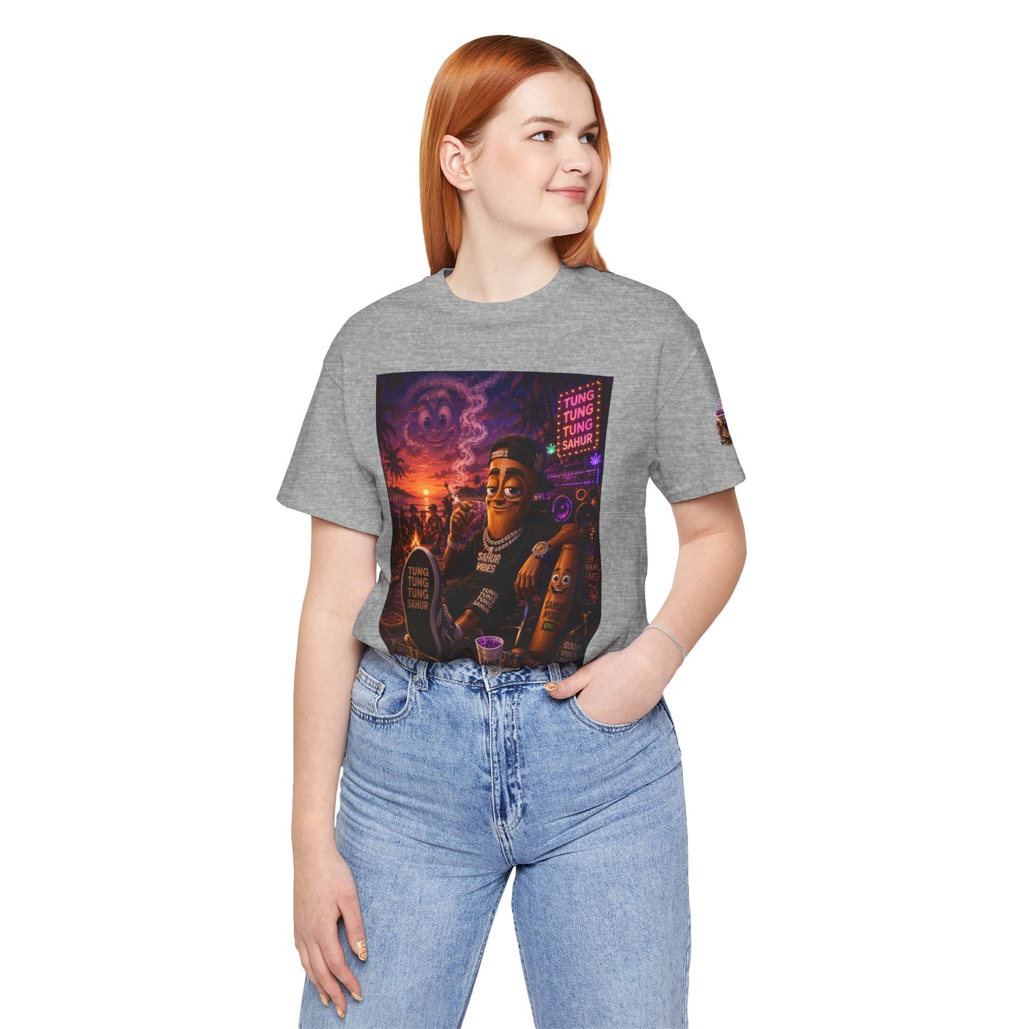 Tung Tung Tung Sahur T-Shirt — "Summertime Vibes" Retro Beach Party Graphic Tee