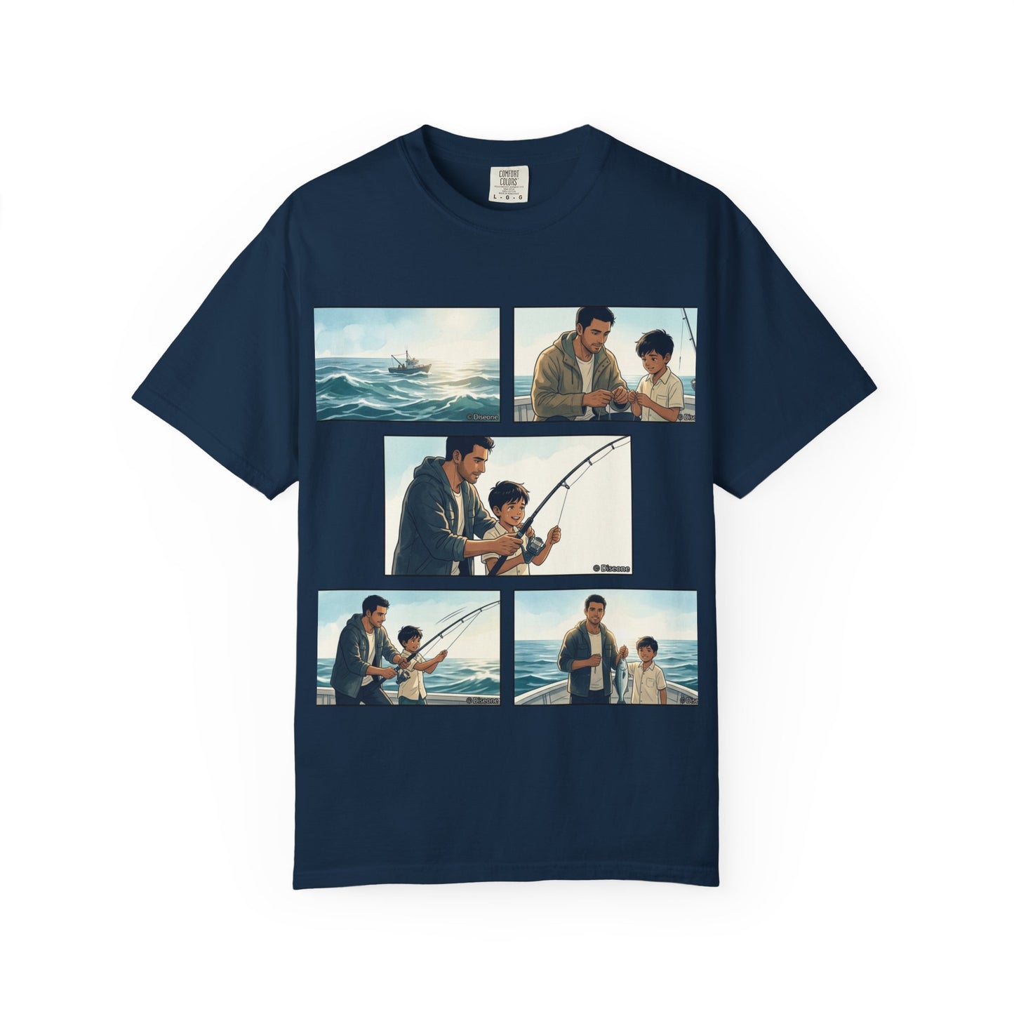 MORNING TIDES” (FATHER & SON EDITION) T-Shirt — Dad & Son Beach Fishing Graphic Tee