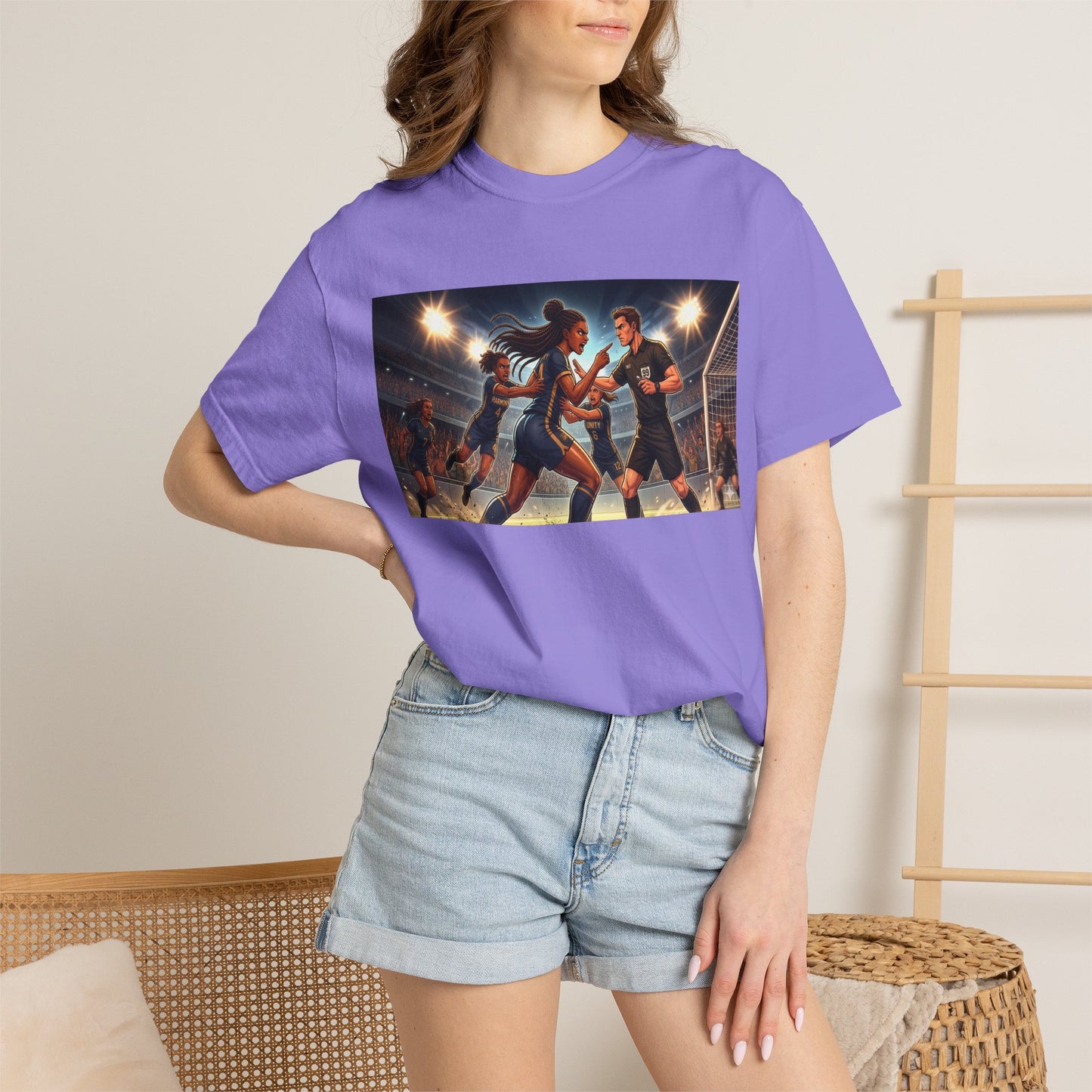 Soccer Arguing With Referee T-Shirt — Vintage Stadium Action Graphic Tee