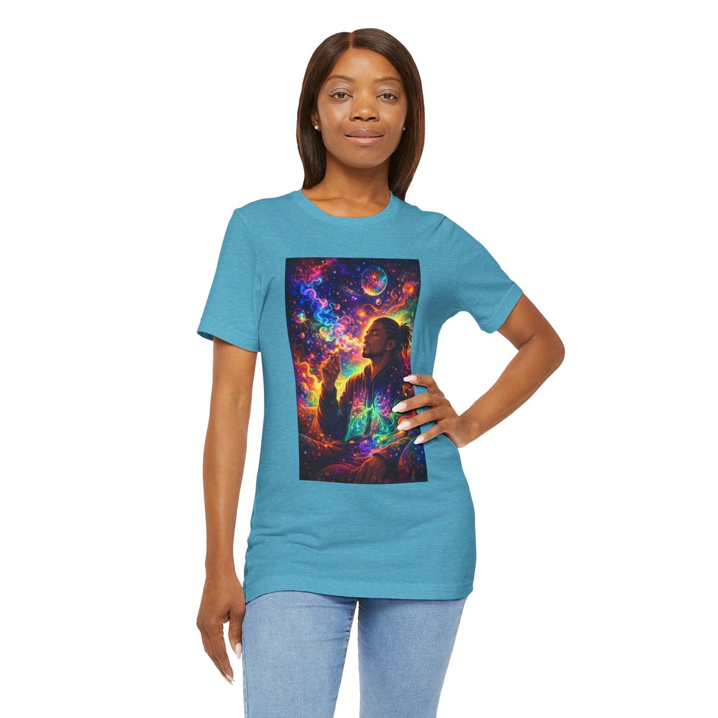 Psychedelic Session T-Shirt — Cosmic Portrait Graphic Tee