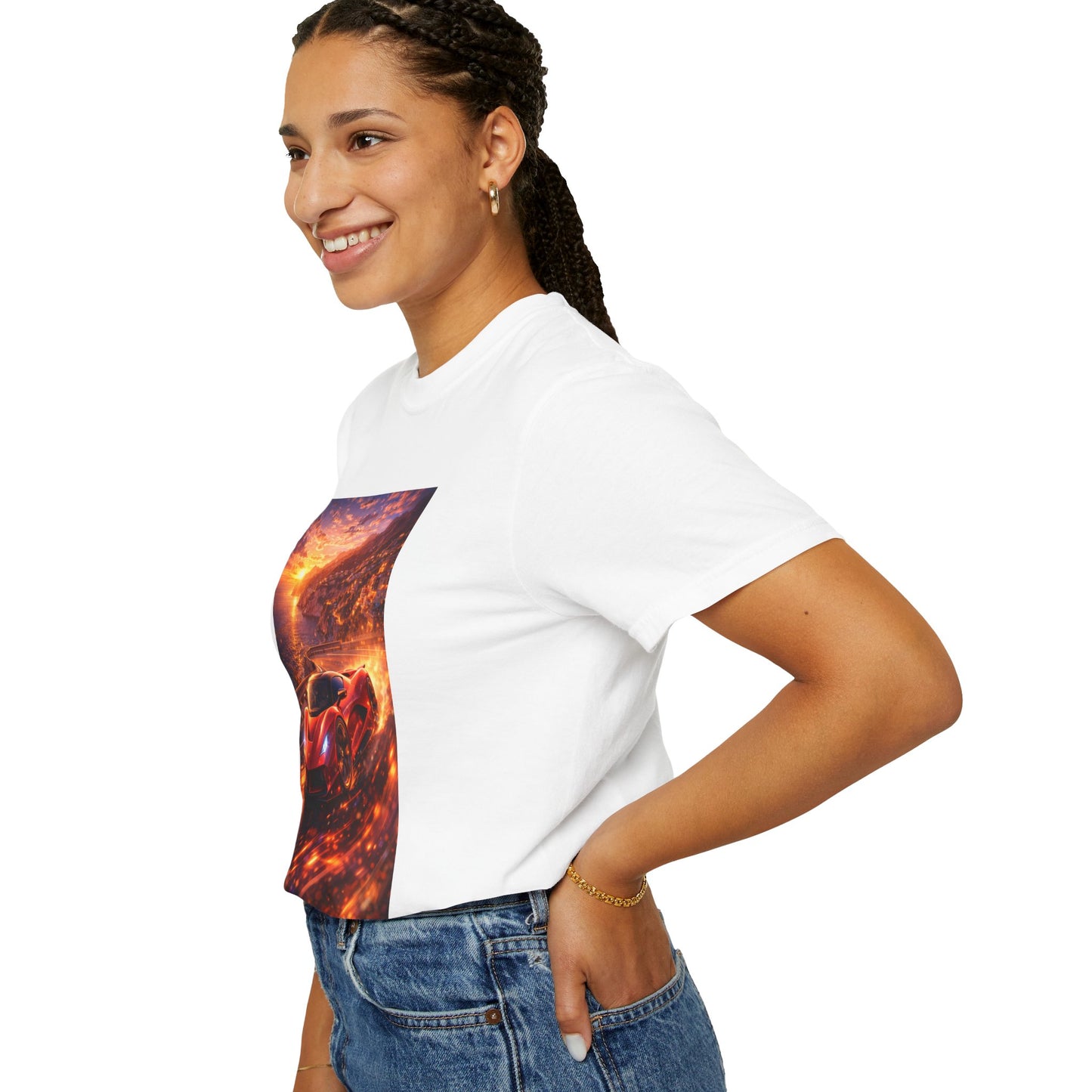 Ferrari F80- Amalfi Coast, Italy - T‑Shirt — Red Sports Car Print
