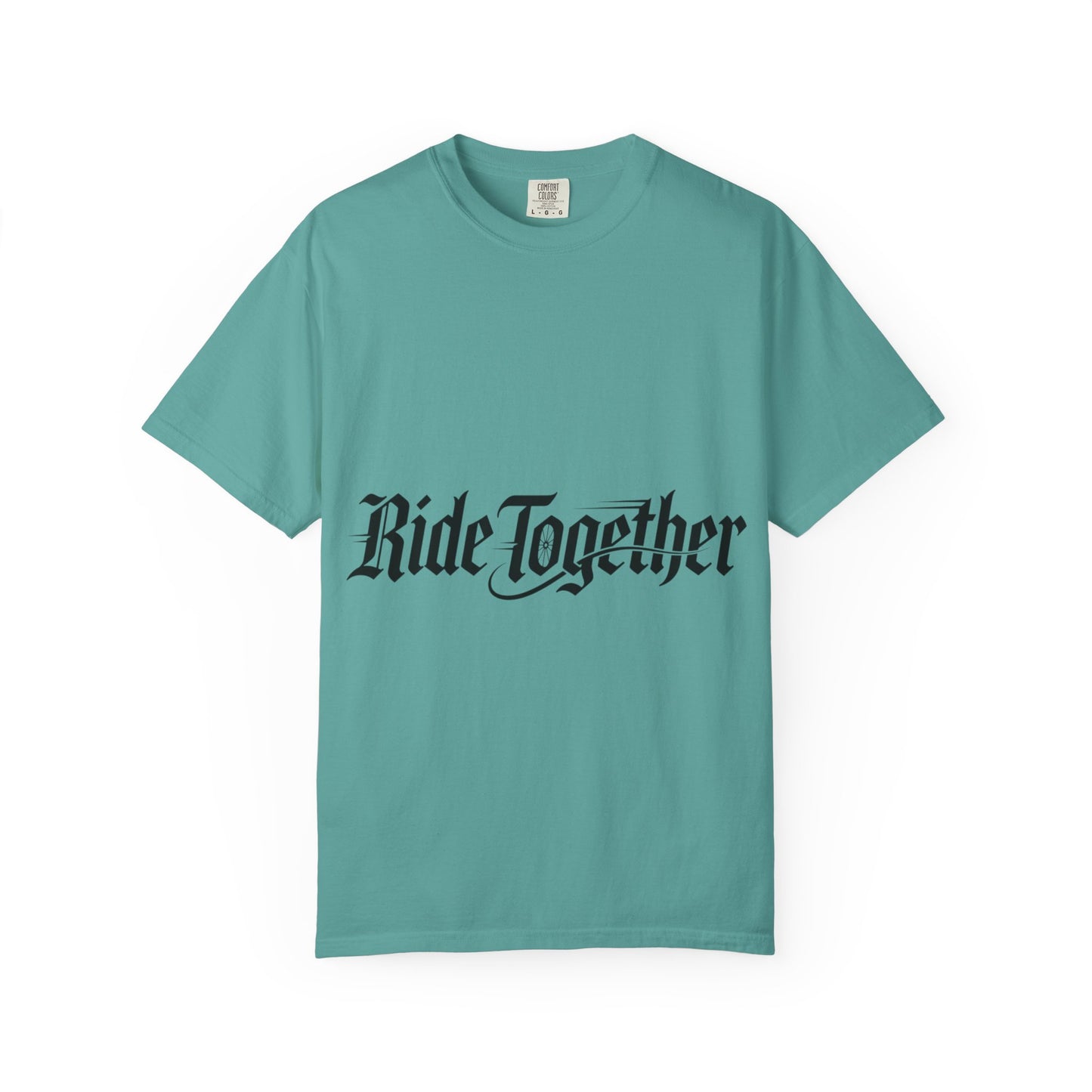 Ride Together T-Shirt — Gothic Script Motorcycle Tee
