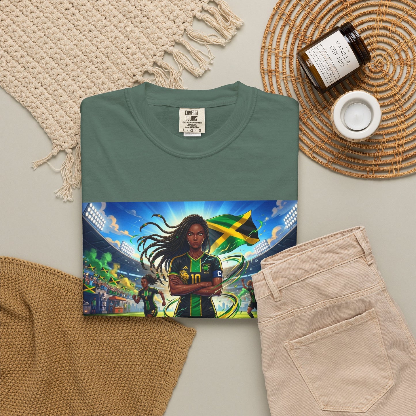 Jamaican Soccer Captain T-Shirt — Rasta Player Stadium Graphic Tee