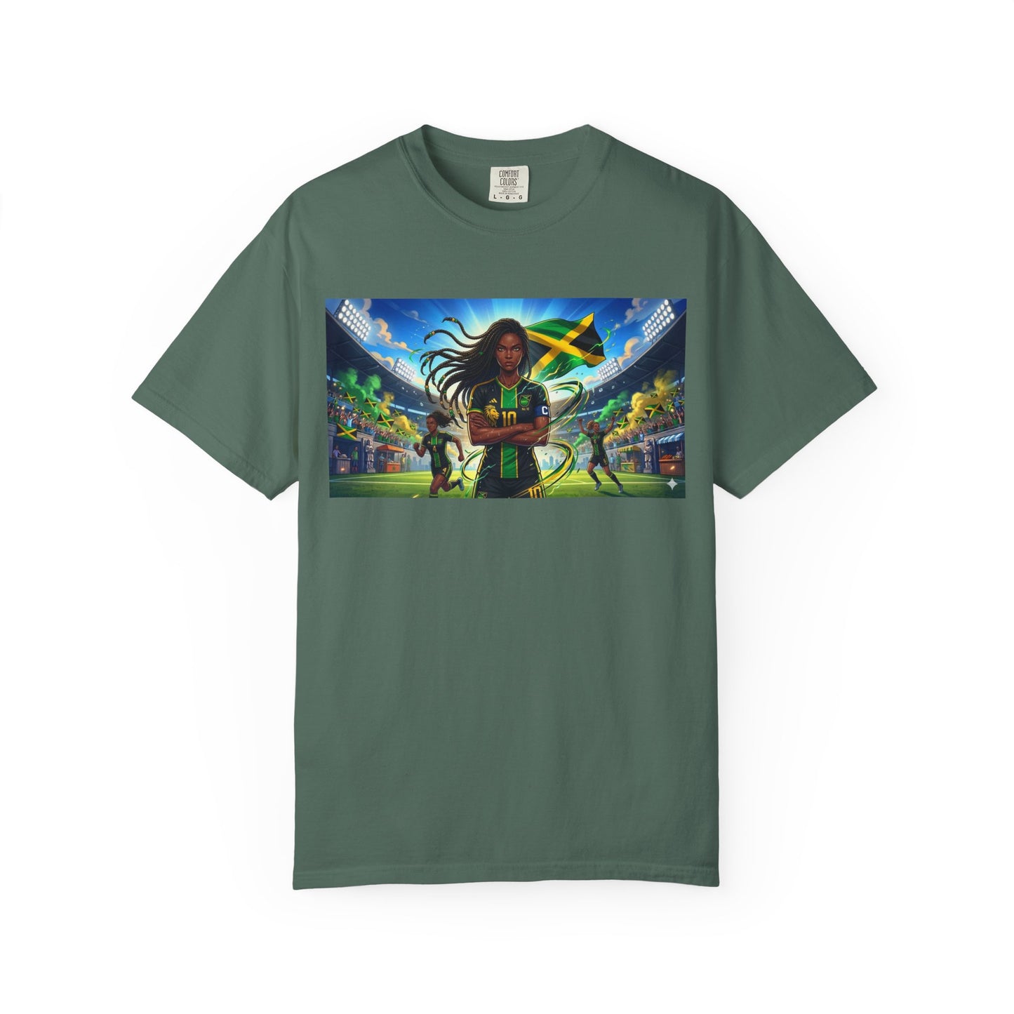 Jamaican Soccer Captain T-Shirt — Rasta Player Stadium Graphic Tee