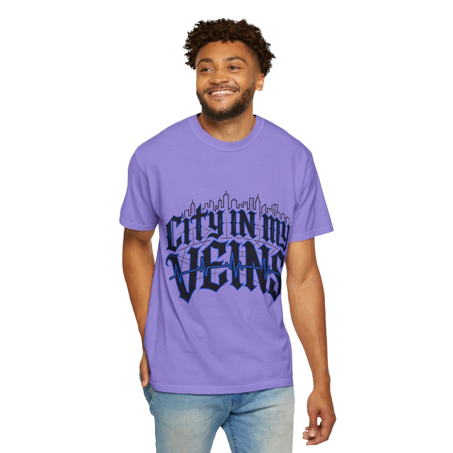 City in My Veins T-Shirt — Urban Skyline Graphic Tee