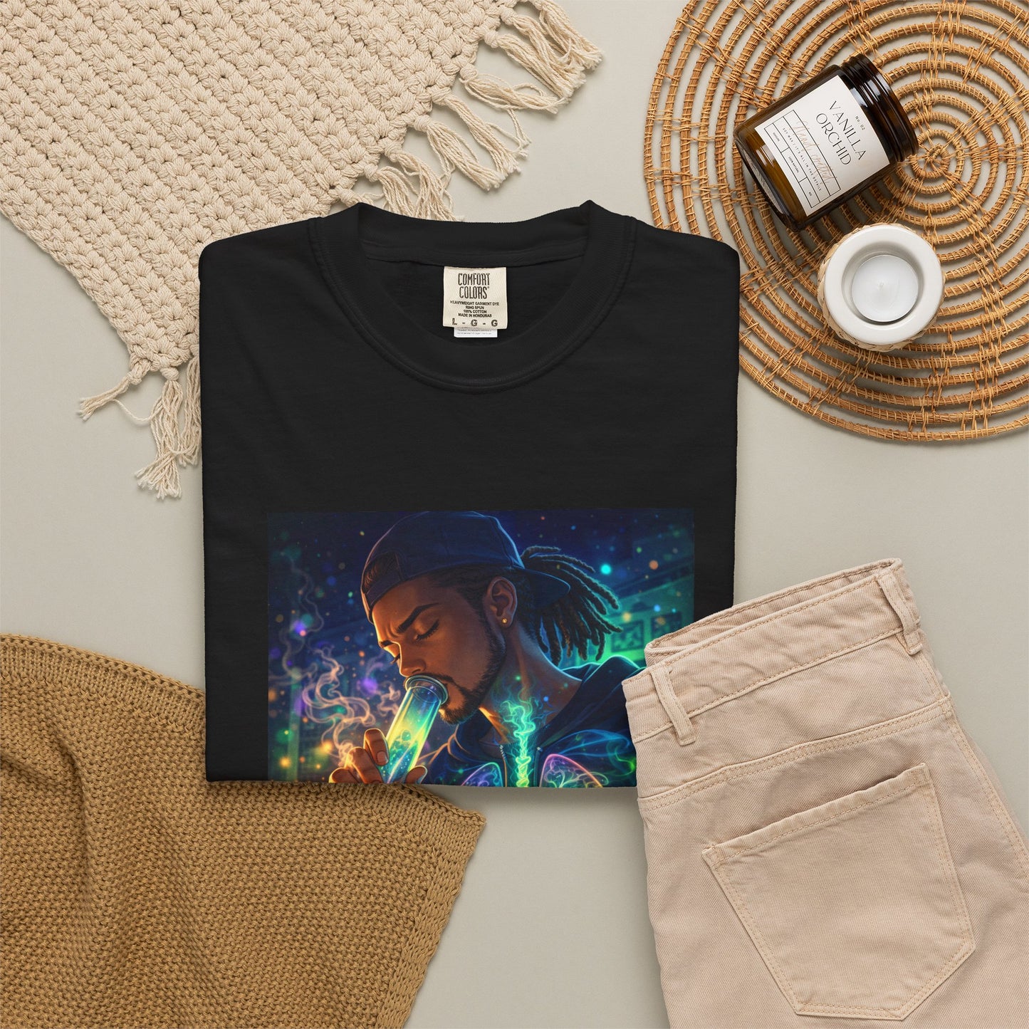 Cosmic Lungs T-Shirt — Neon Anatomical Art Tee