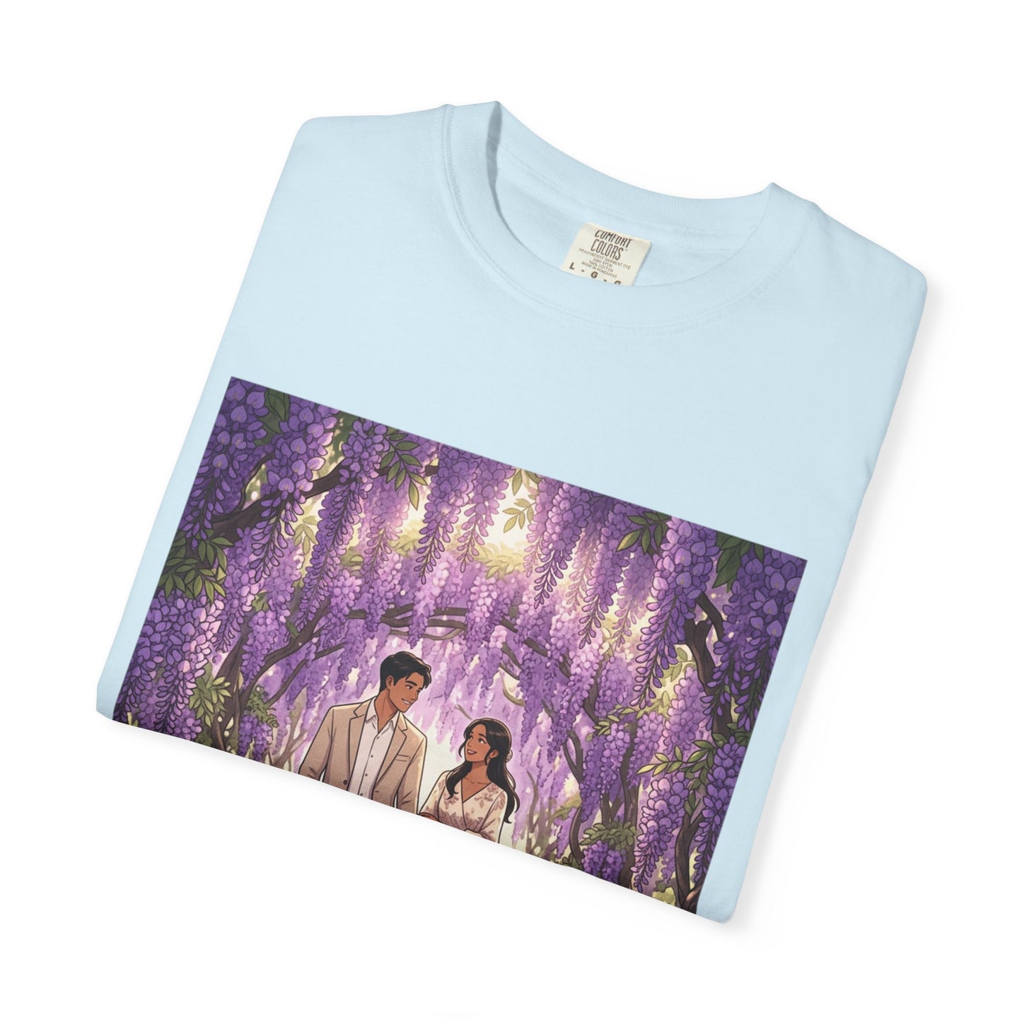 Spring of Us T-Shirt — Romantic Wisteria Couple Graphic Tee