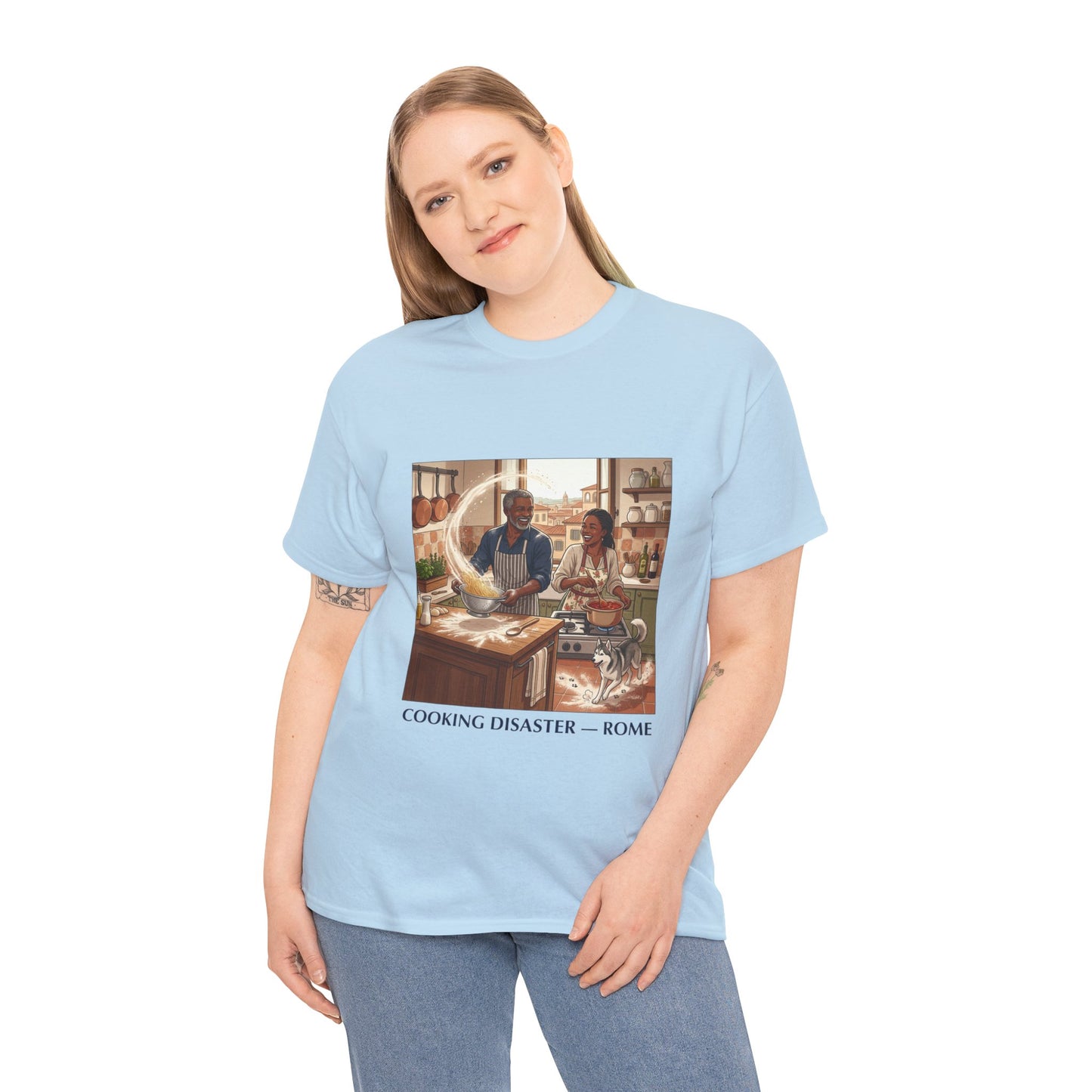 T-Shirt — 'Cooking Disaster — Rome' Illustrated Cooking Tee