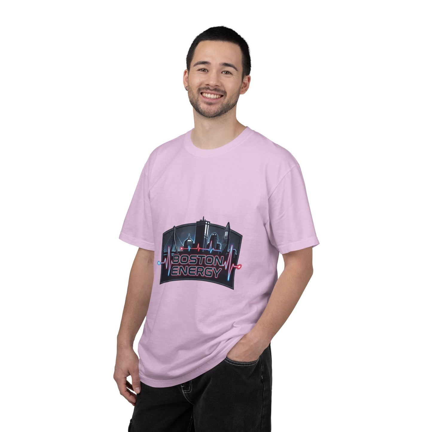 Boston Energy T-Shirt — City Skyline Neon Tee