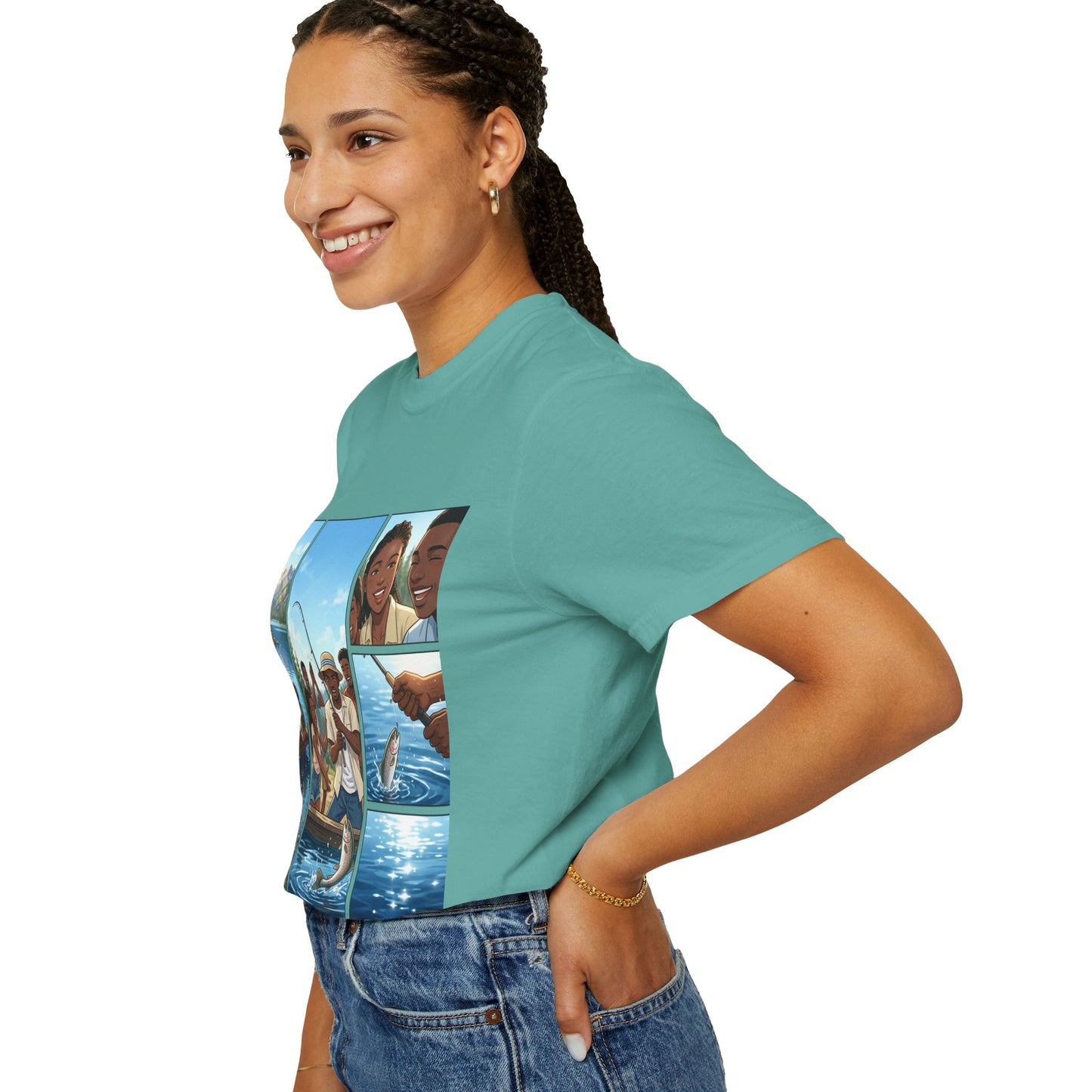 ake Tahoe Fishing Moments T-Shirt — Retro Outdoors Fishing Graphic Tee