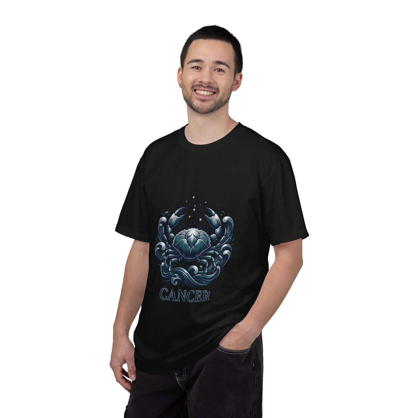 Cancer Zodiac T-Shirt — Stylized Crab Astrological Tee