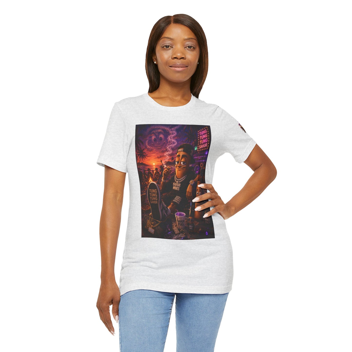 Tung Tung Tung Sahur T-Shirt — "Summertime Vibes" Retro Beach Party Graphic Tee