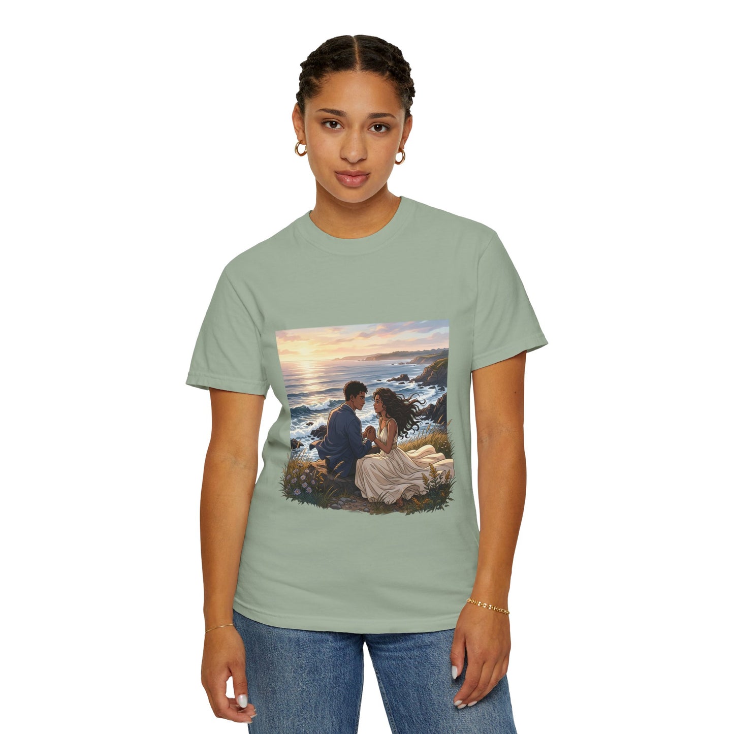 Romantic Sunset Beach Couple T-Shirt