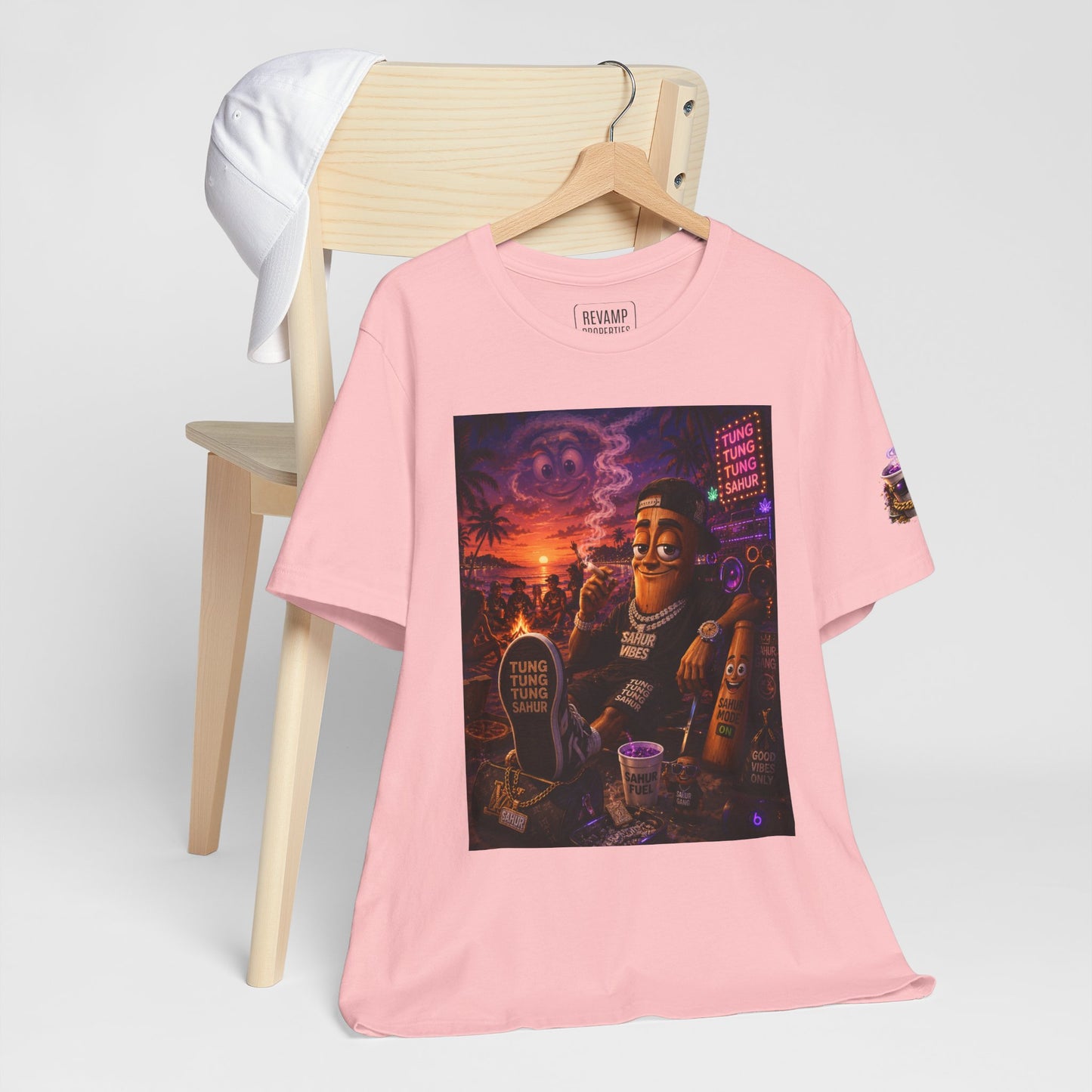 Tung Tung Tung Sahur T-Shirt — "Summertime Vibes" Retro Beach Party Graphic Tee