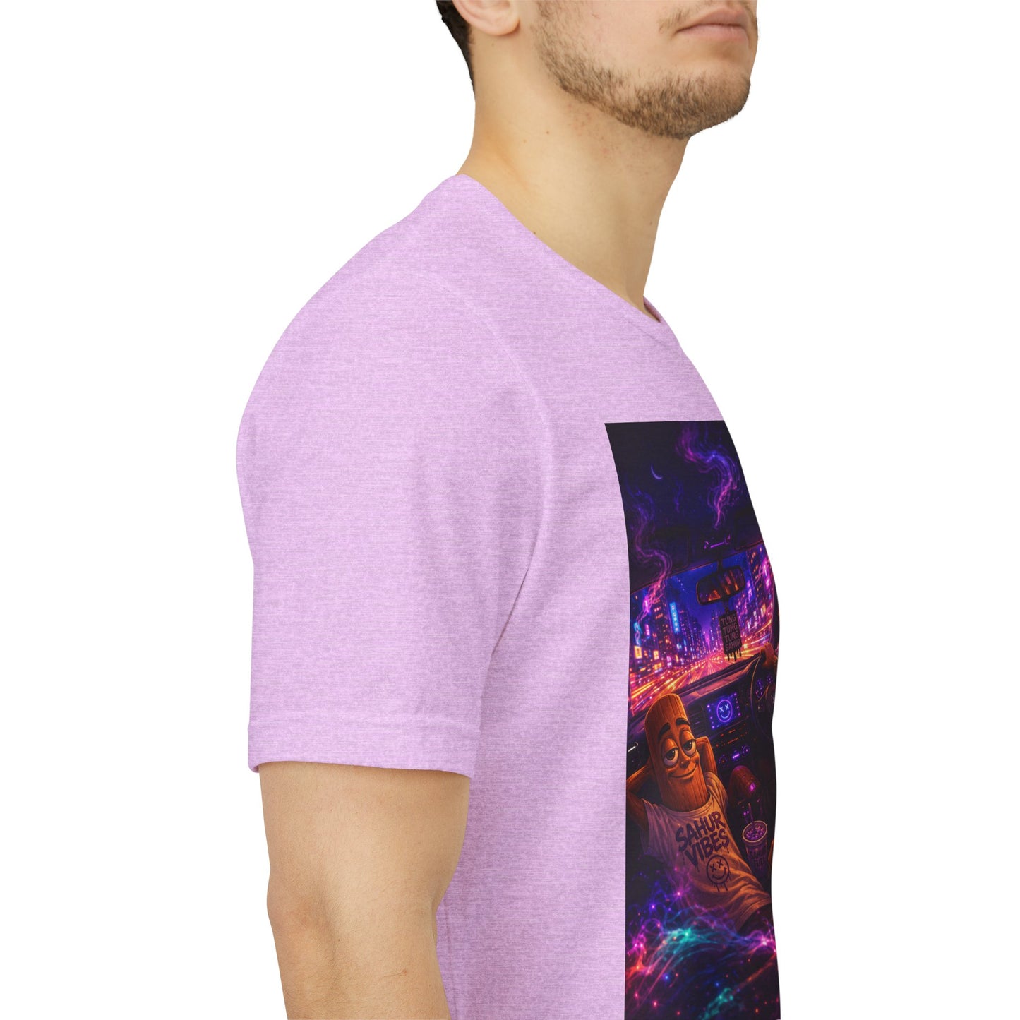 Tung Tung Tung Sahur Who Ride Like Us T-Shirt — Night Cruise Vaporwave Graphic Tee
