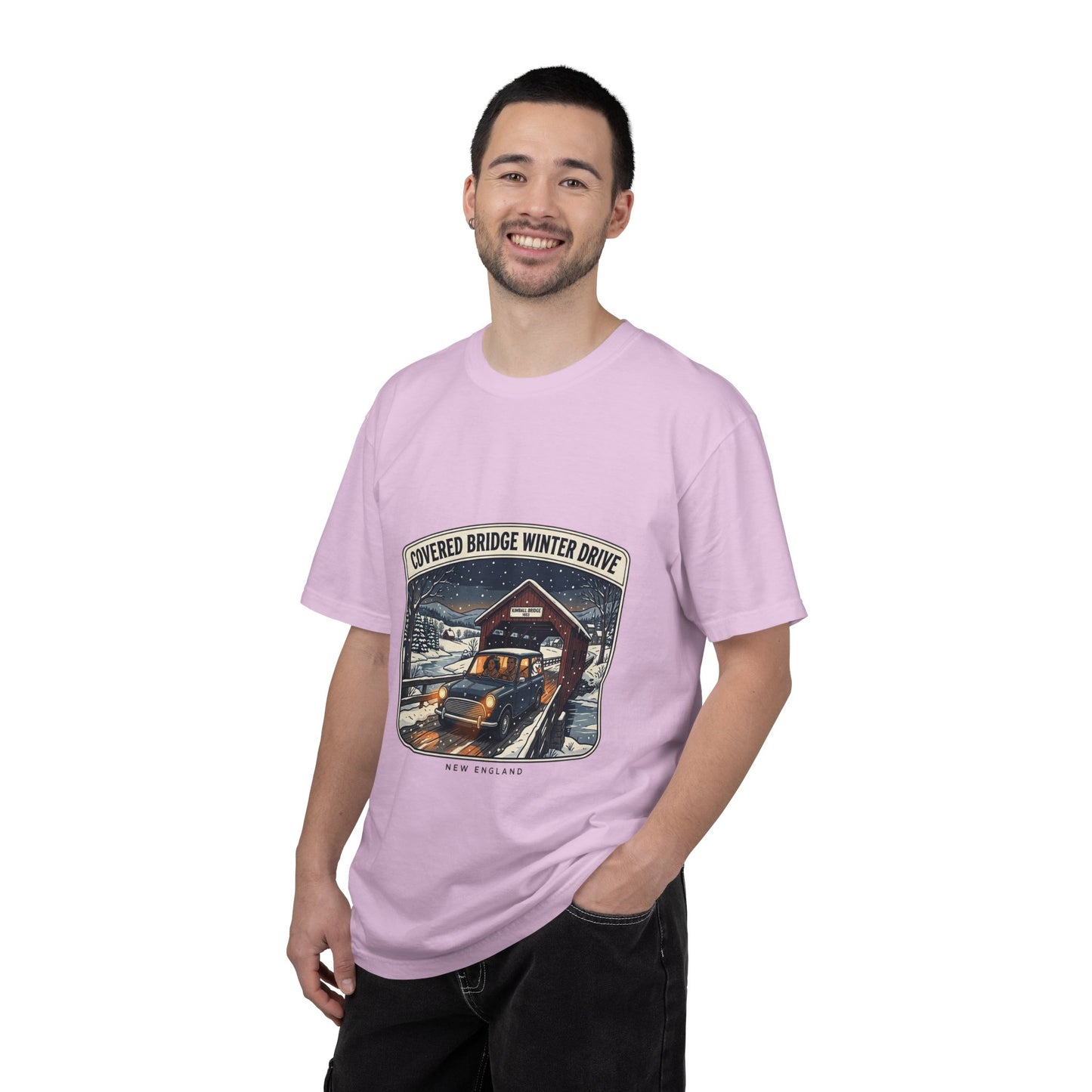 Covered Bridge Winter Drive T-Shirt