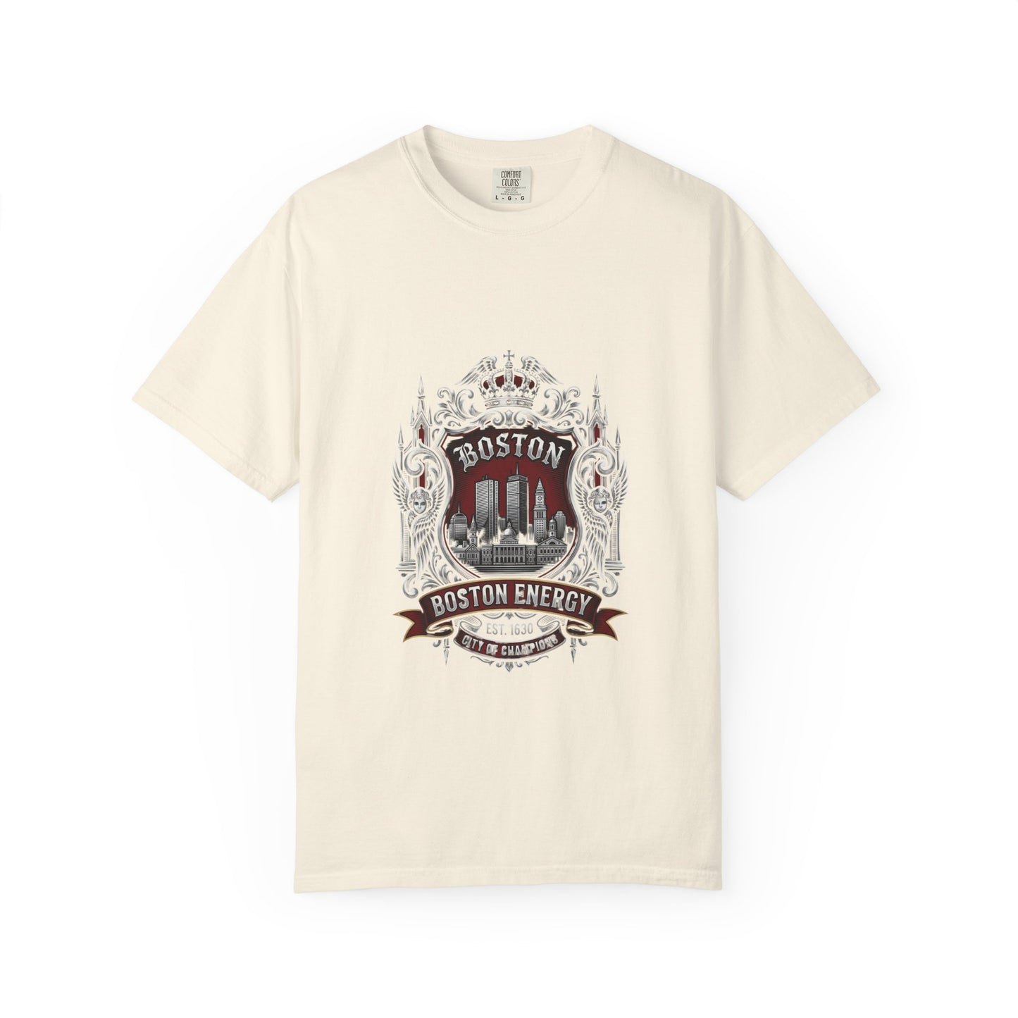 Boston Energy Vintage Crest T-Shirt — Retro City Skyline Tee