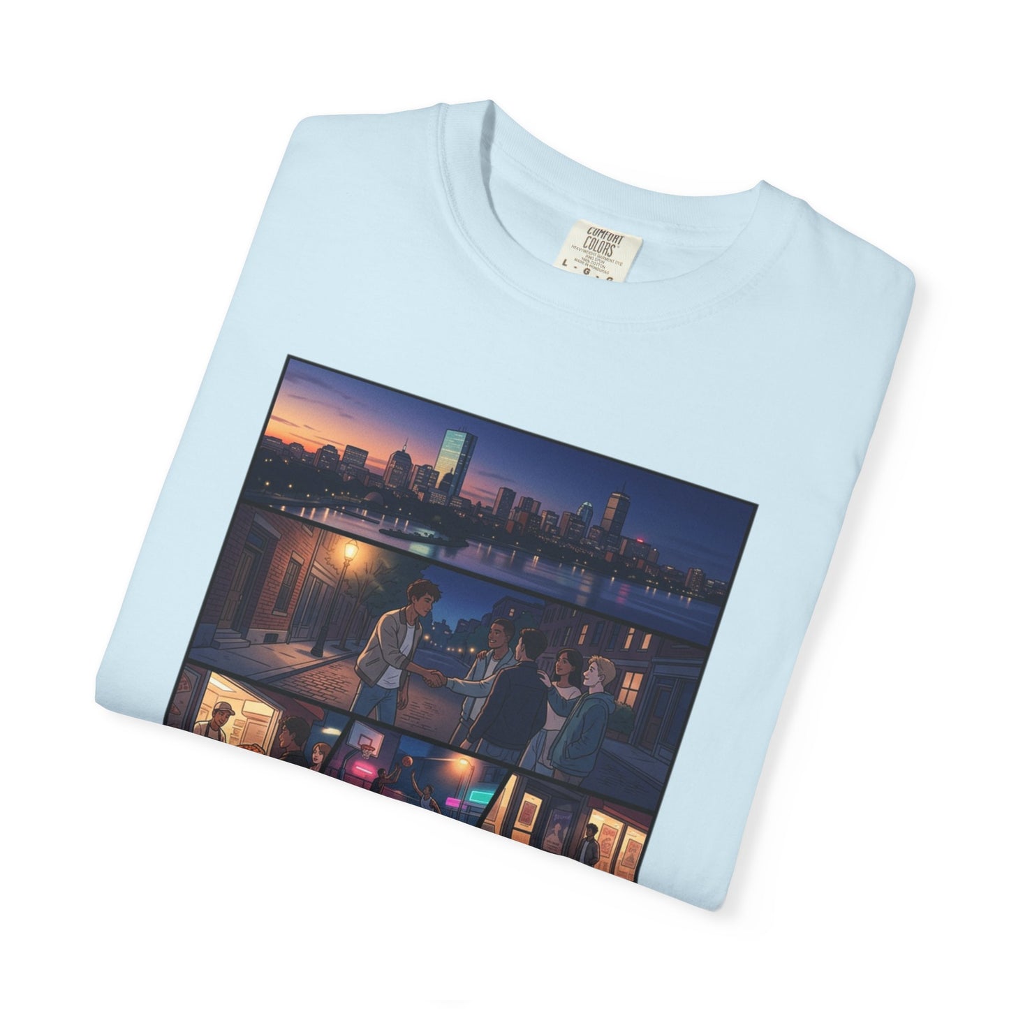 Boston: Built Different - City Nights Photo Collage T-Shirt