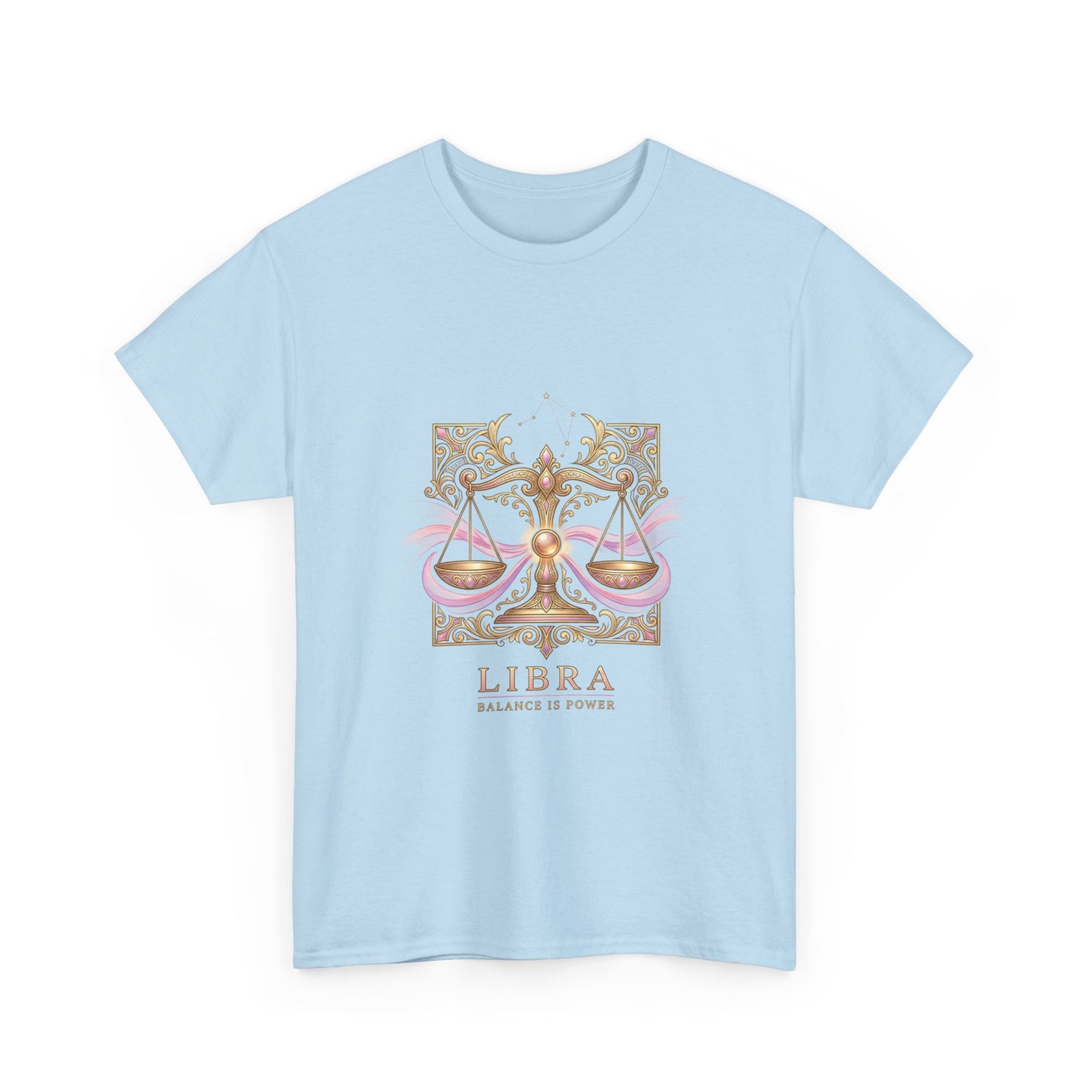 Libra Scales T‑Shirt — Zodiac Balance Is Power Tee