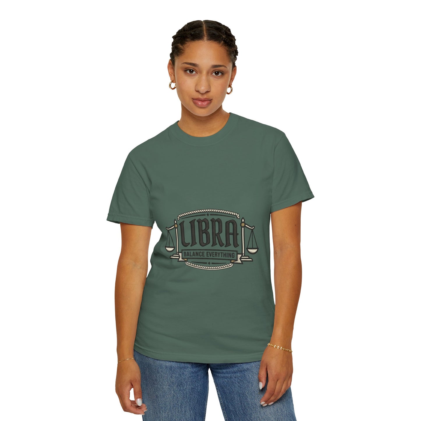 Libra Zodiac T-Shirt — "Balance Everything" Scales Design