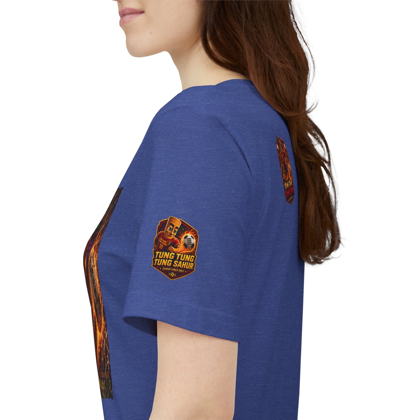 Tung Tung Tung Sahur Soccer Kick Firestorm Graphic Tee — ‘Goal’ Animated Kick Design
