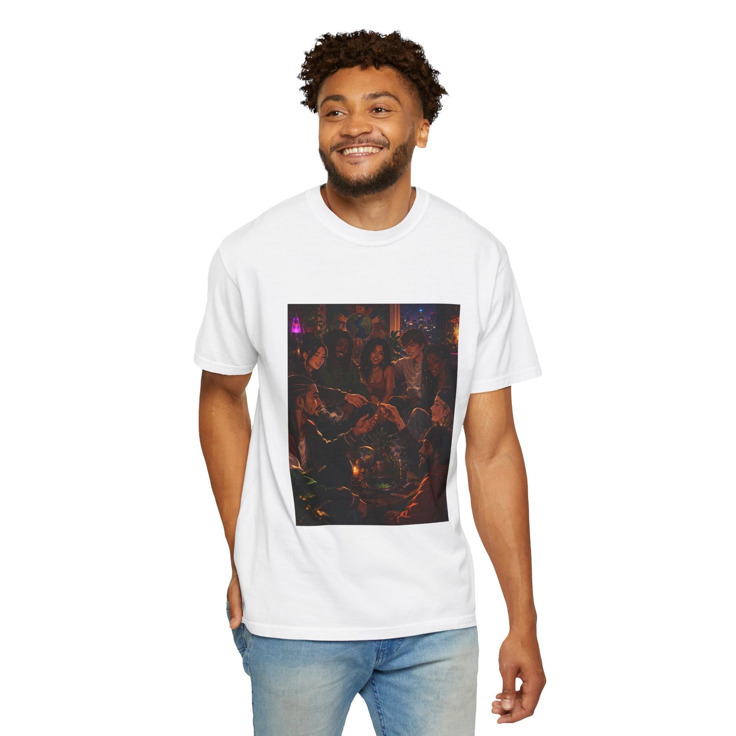OUR MEMORIES - Vintage Night Party Scene T-Shirt